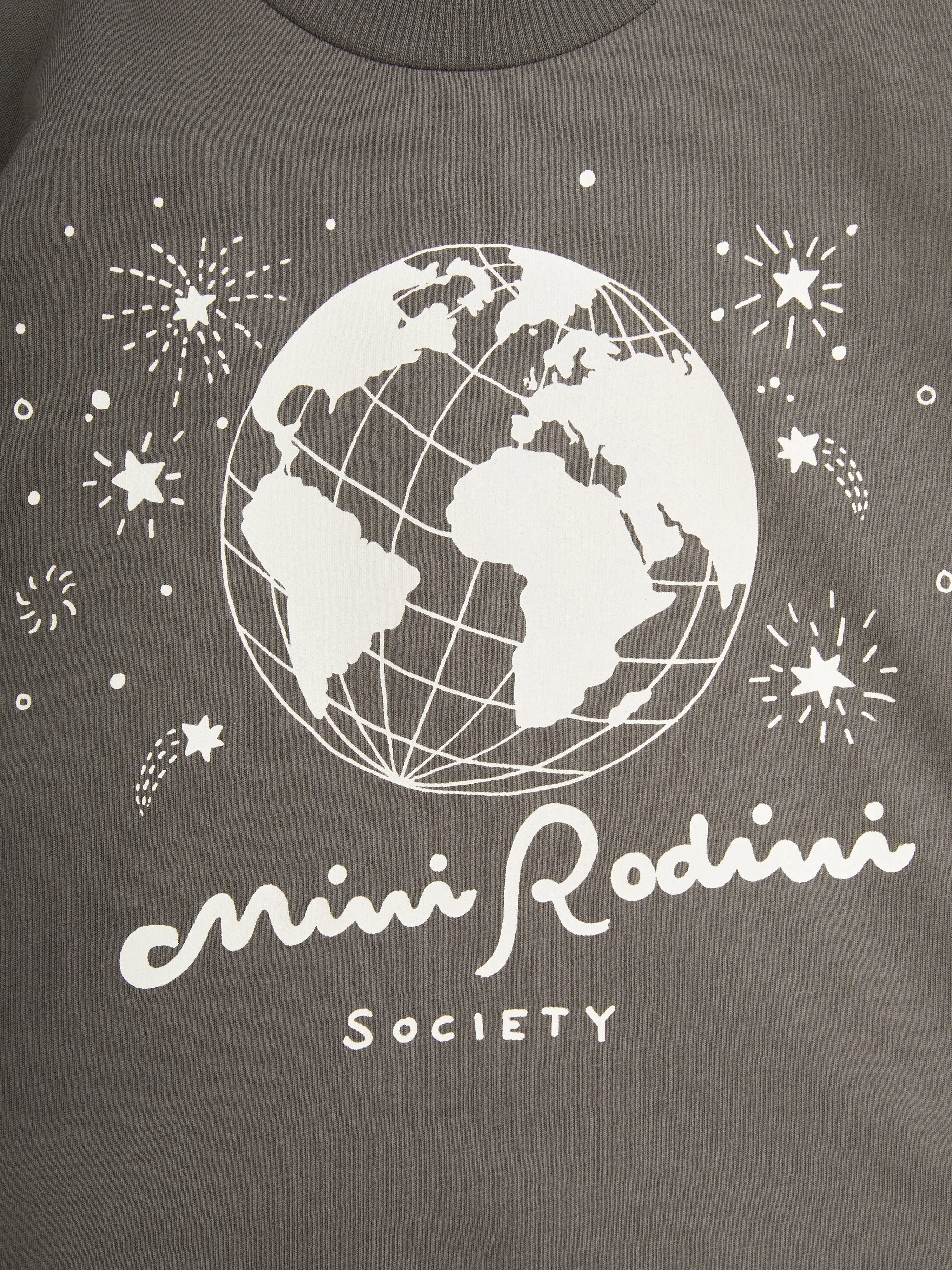 Mini Rodini Boys Society T-Shirt in Grau