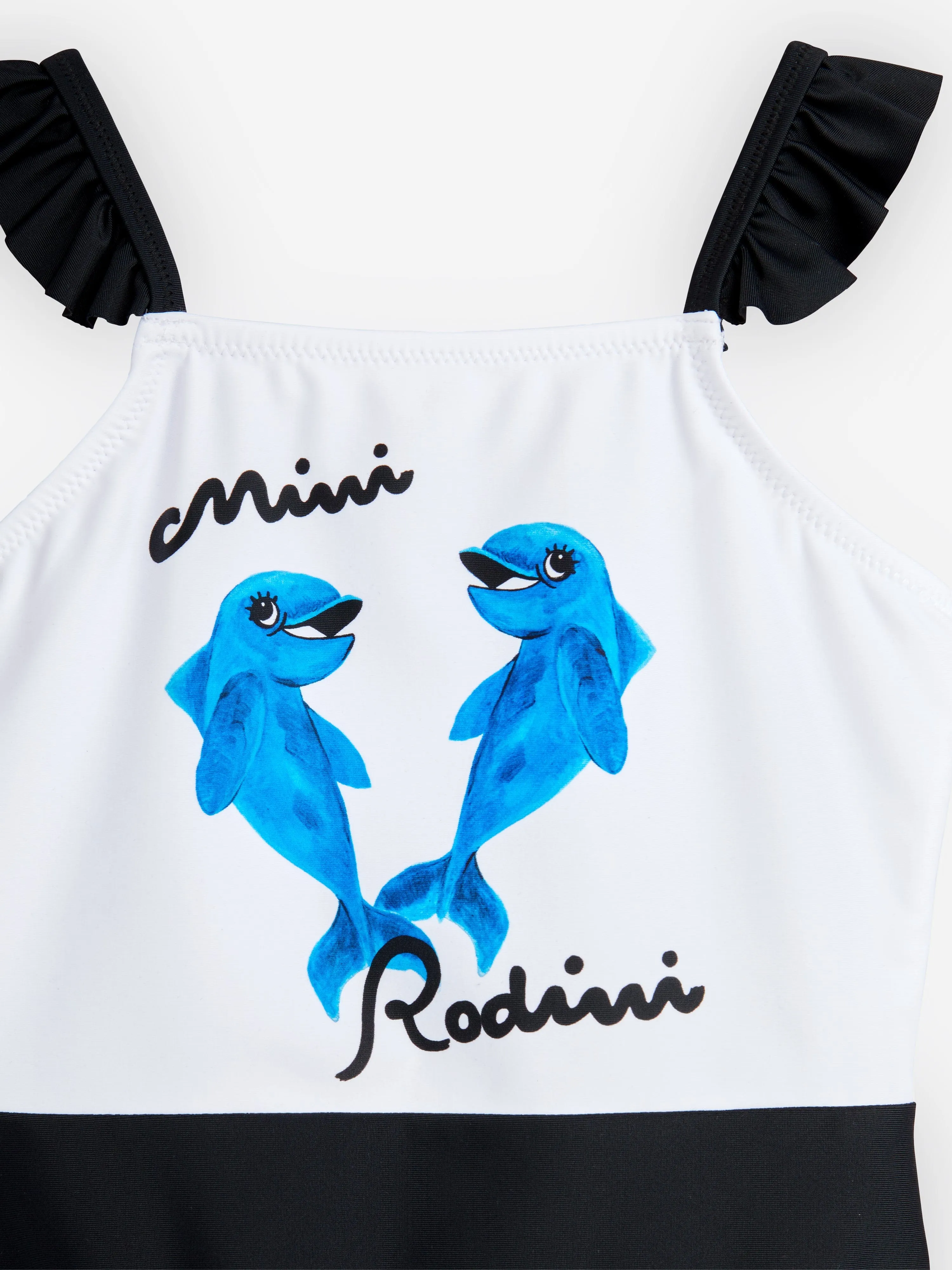 Mini Rodini Mädchen Delfin Rüschen Badeanzug in Mehrfarbig