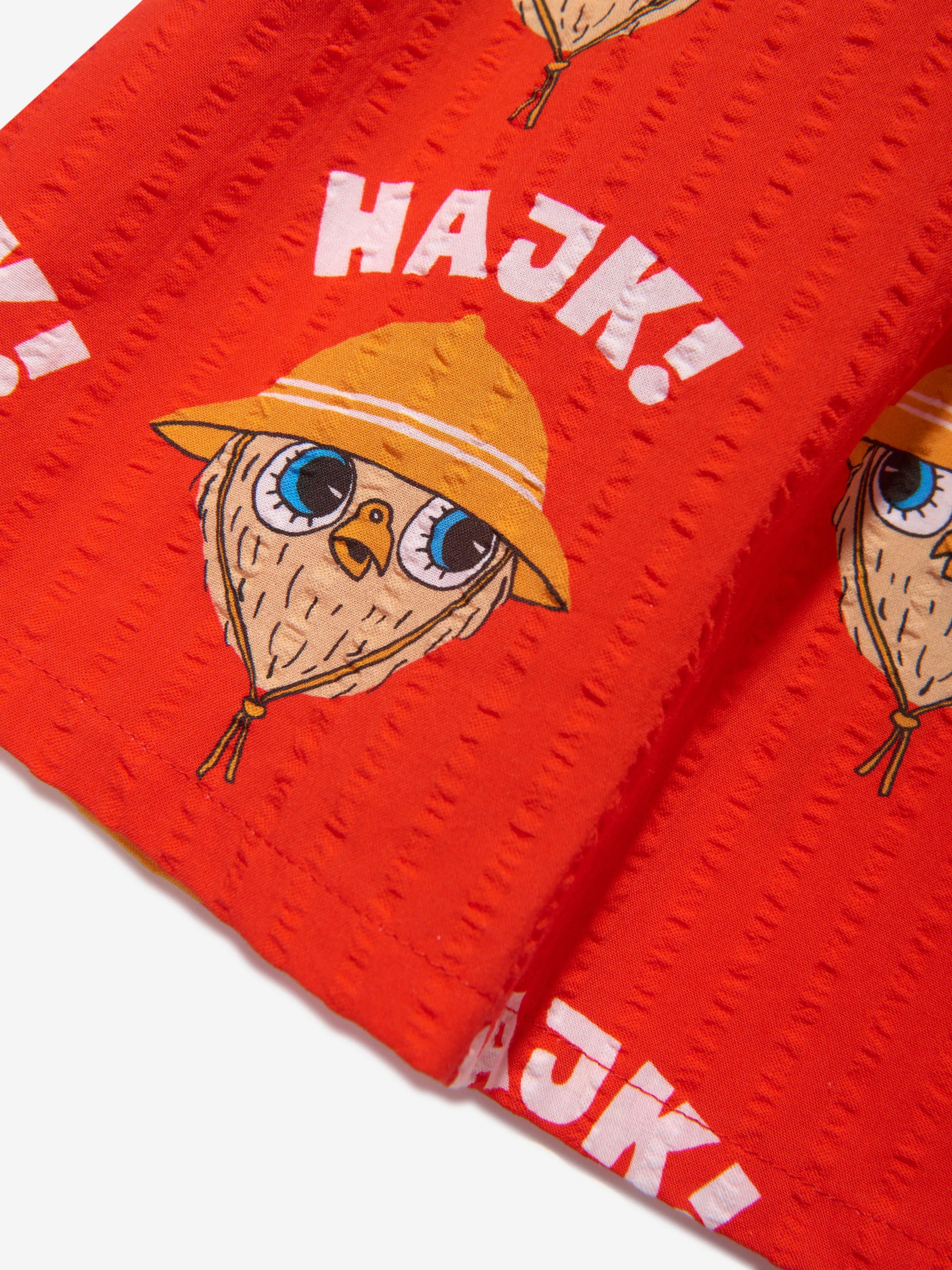 Mini Rodini Mädchen Hike Gewebtes Rüschenkleid in Rot