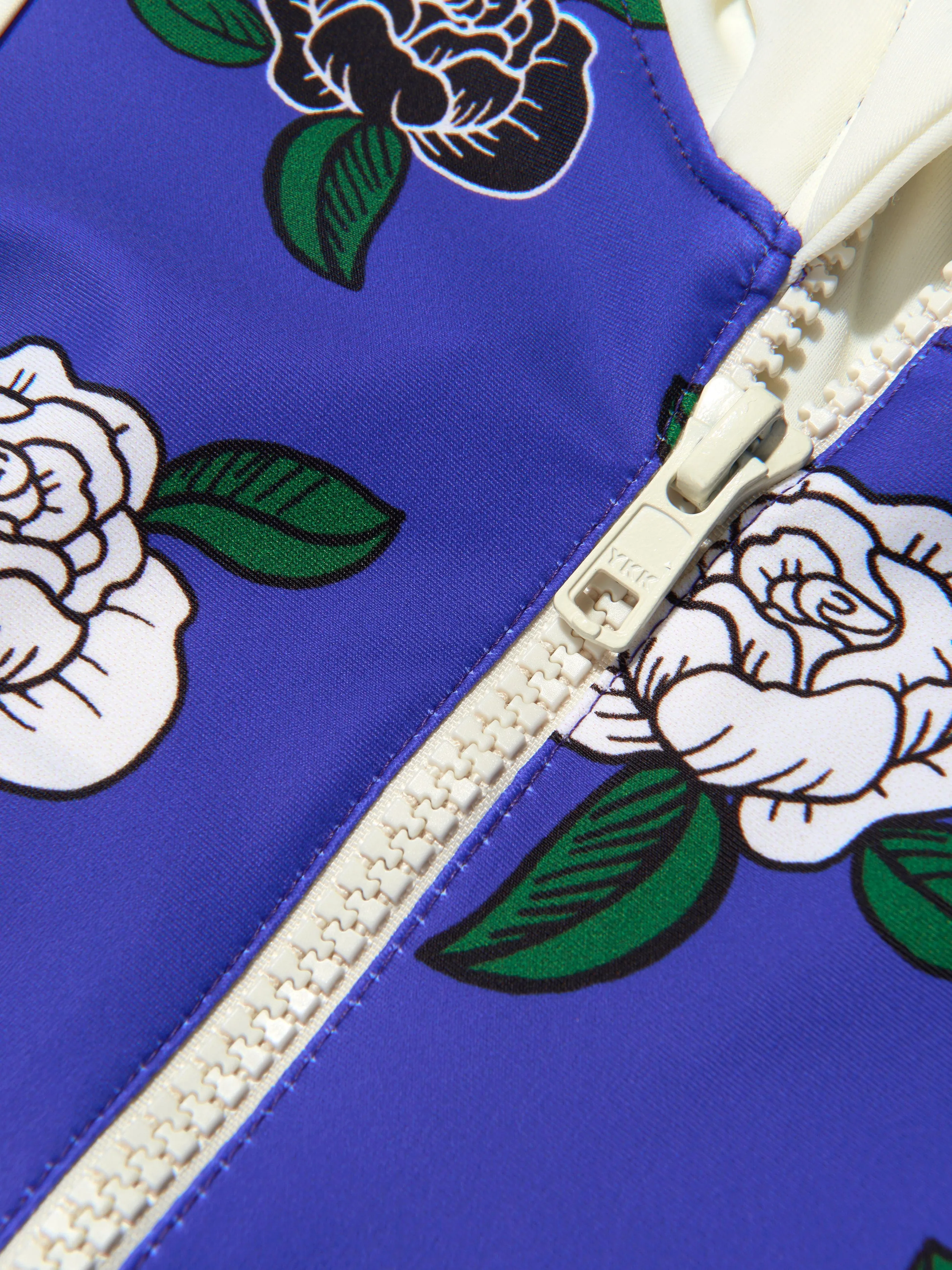 Mini Rodini Mädchen Badeanzug mit Reißverschluss und Rosenprint