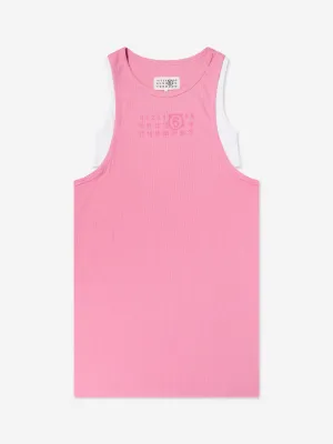 MM6 Maison Margiela Mädchen Ärmelloses Jersey-Kleid in Rosa