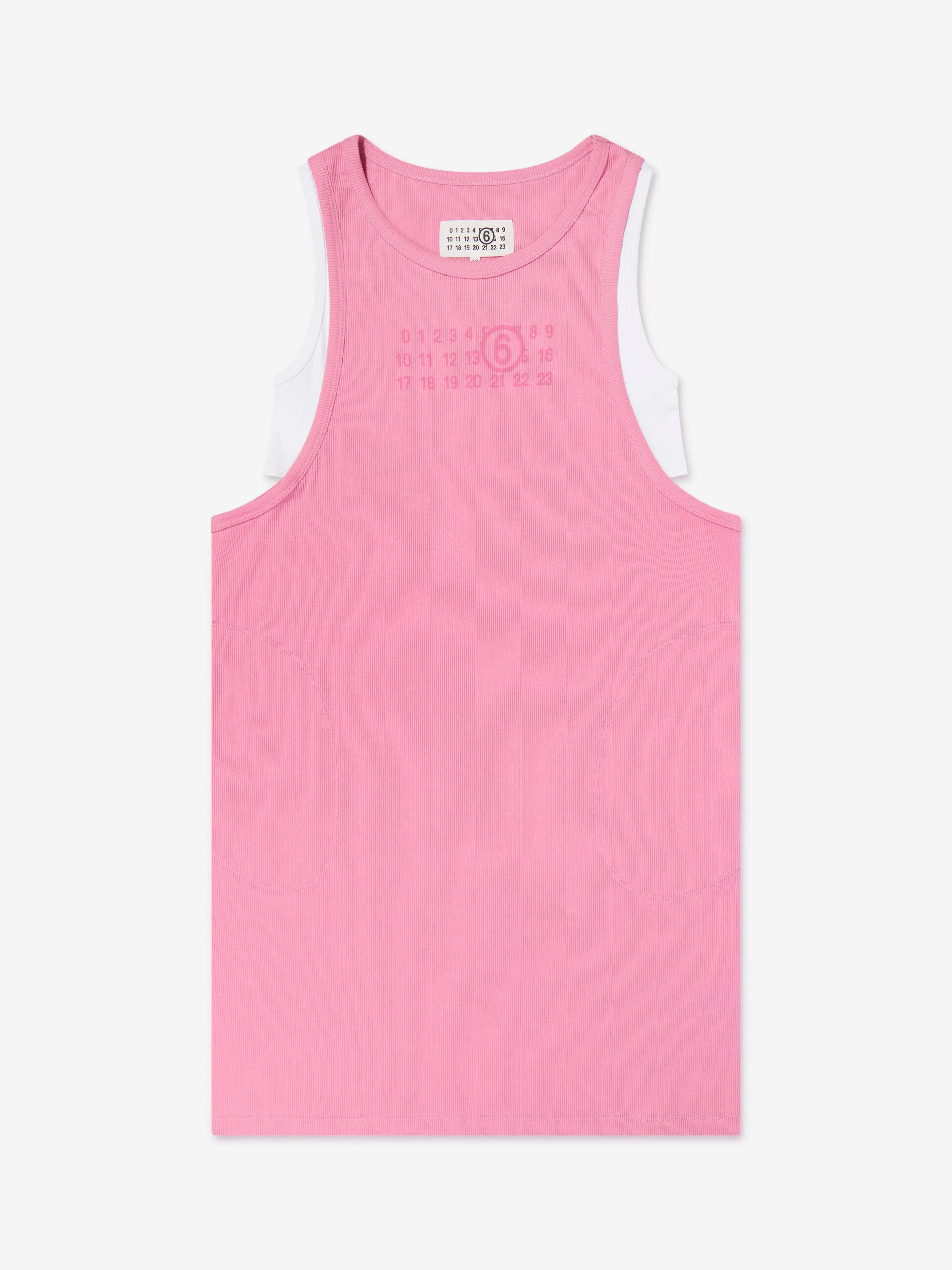 MM6 Maison Margiela Mädchen Ärmelloses Jersey-Kleid in Rosa