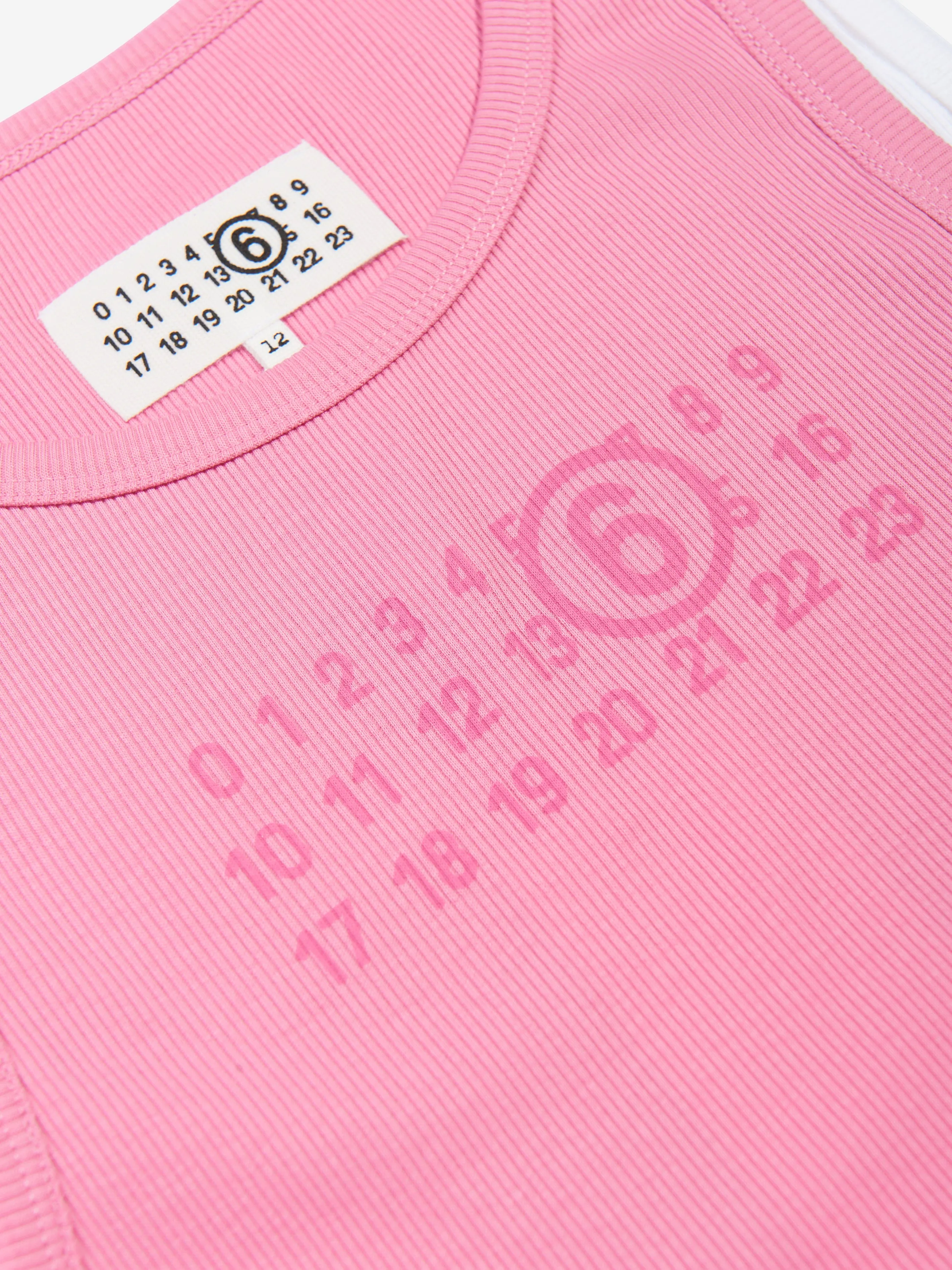 MM6 Maison Margiela Mädchen Ärmelloses Jersey-Kleid in Rosa