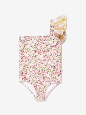 Molo Girls Wiesen-Print Badeanzug in Gelb