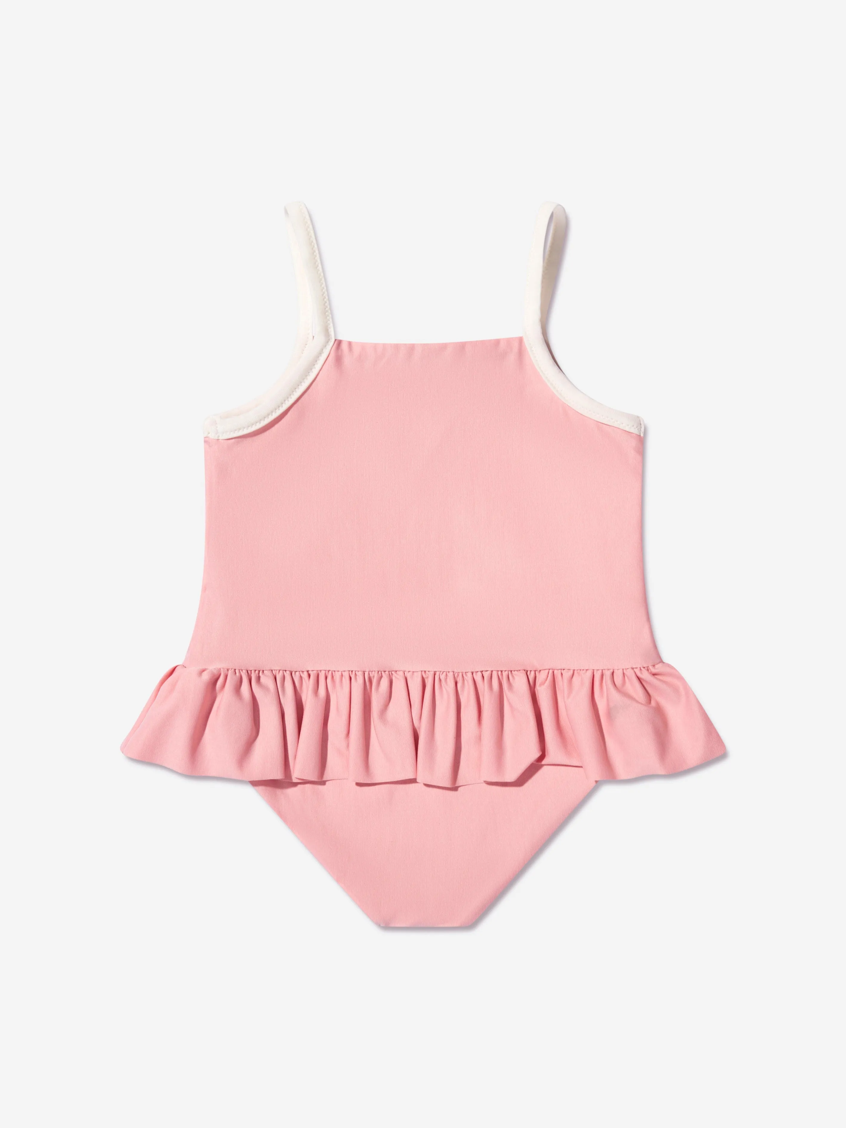 Moncler Enfant Badeanzug mit Logo für Baby-Mädchen in Rosa
