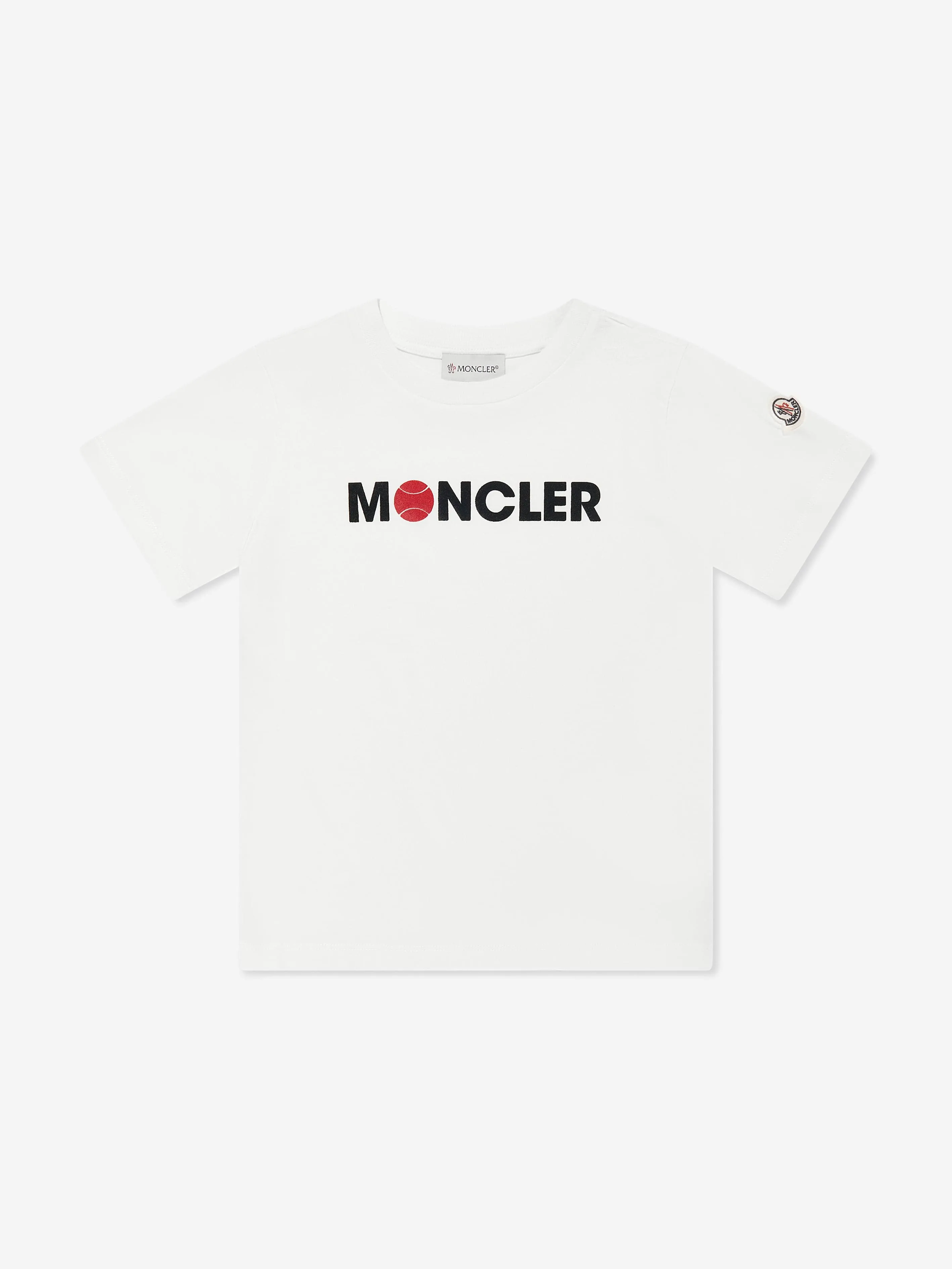 Moncler Enfant Jungen Basketball-Logo T-Shirt in Weiß