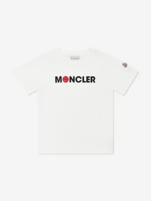 Moncler Enfant Jungen Basketball-Logo T-Shirt in Weiß