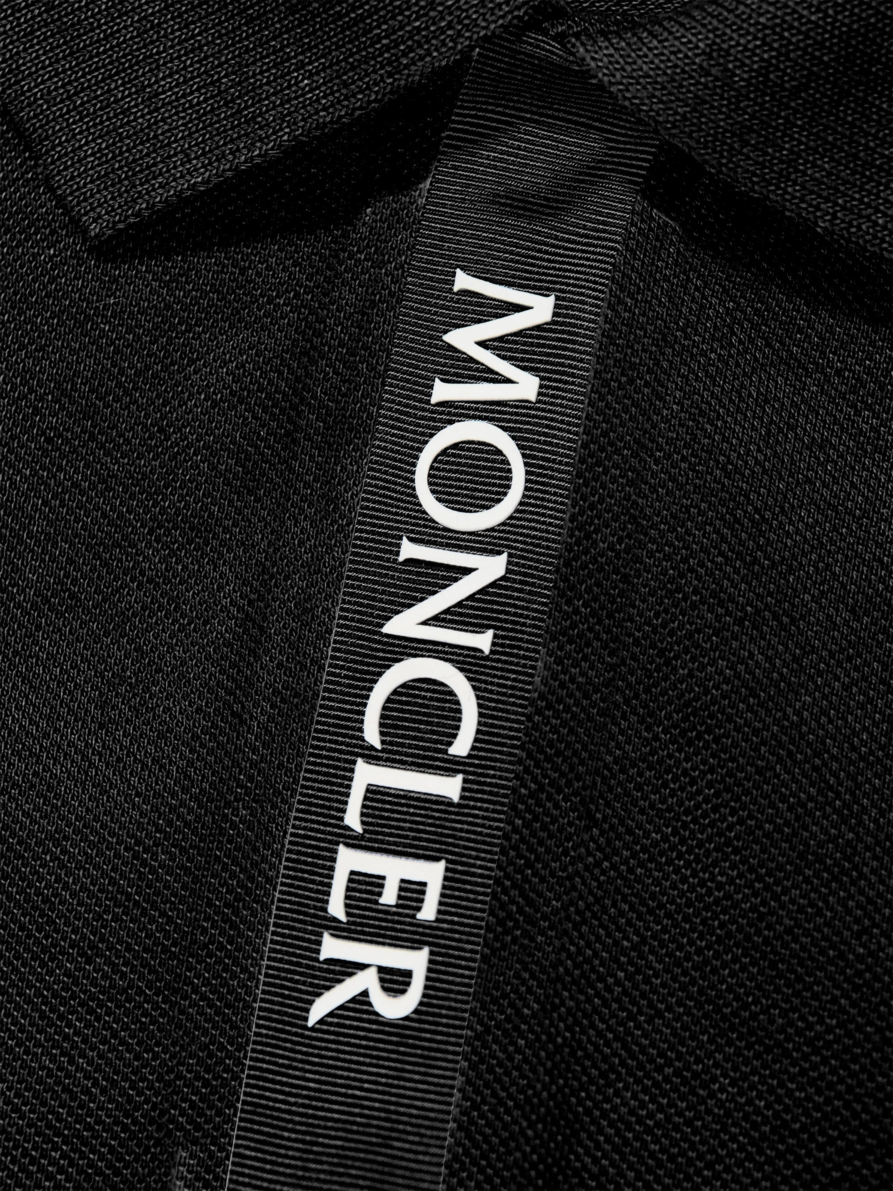 Moncler Enfant Jungen Logo Polo-Shirt in Schwarz