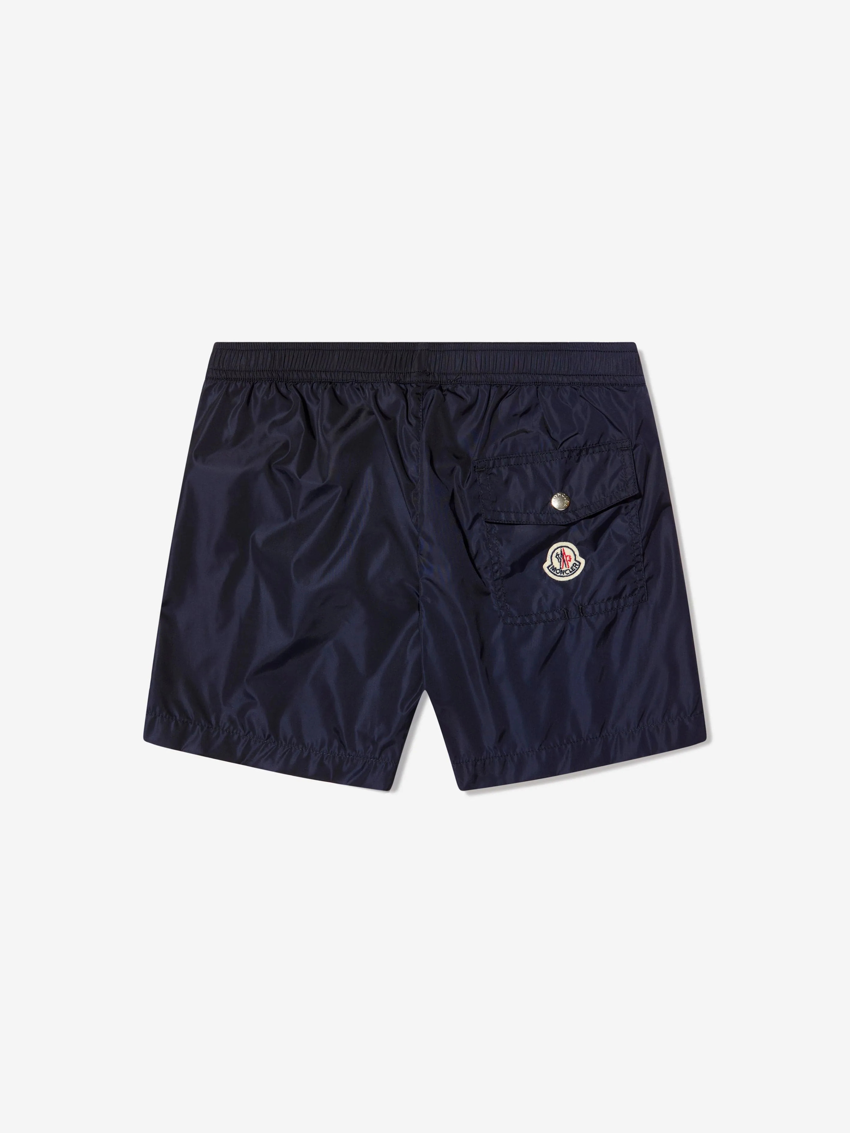 Moncler Enfant Jungen Logo Badeshorts in Marine