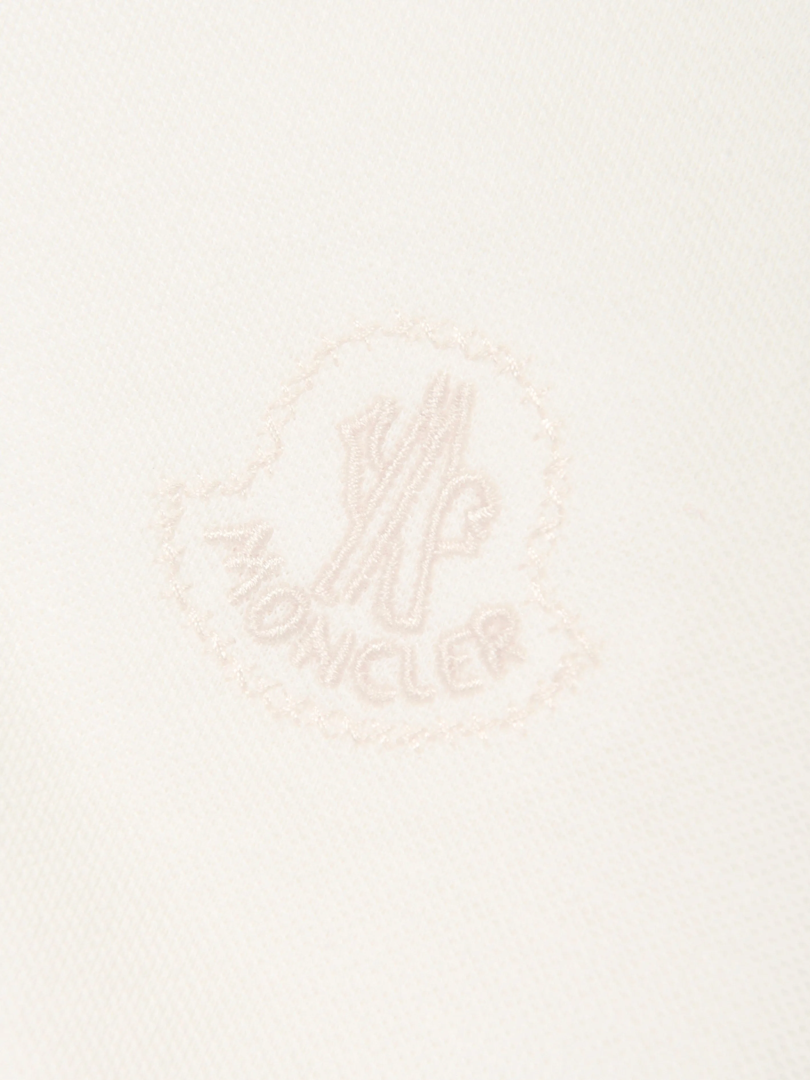 Moncler Enfant Mädchen Logo Polo-Kleid in Weiß