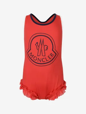 Moncler Enfant Mädchen Logo Badeanzug
