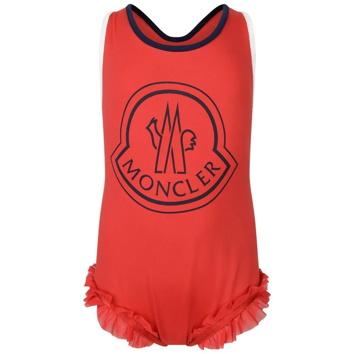 Moncler Enfant Mädchen Logo Badeanzug
