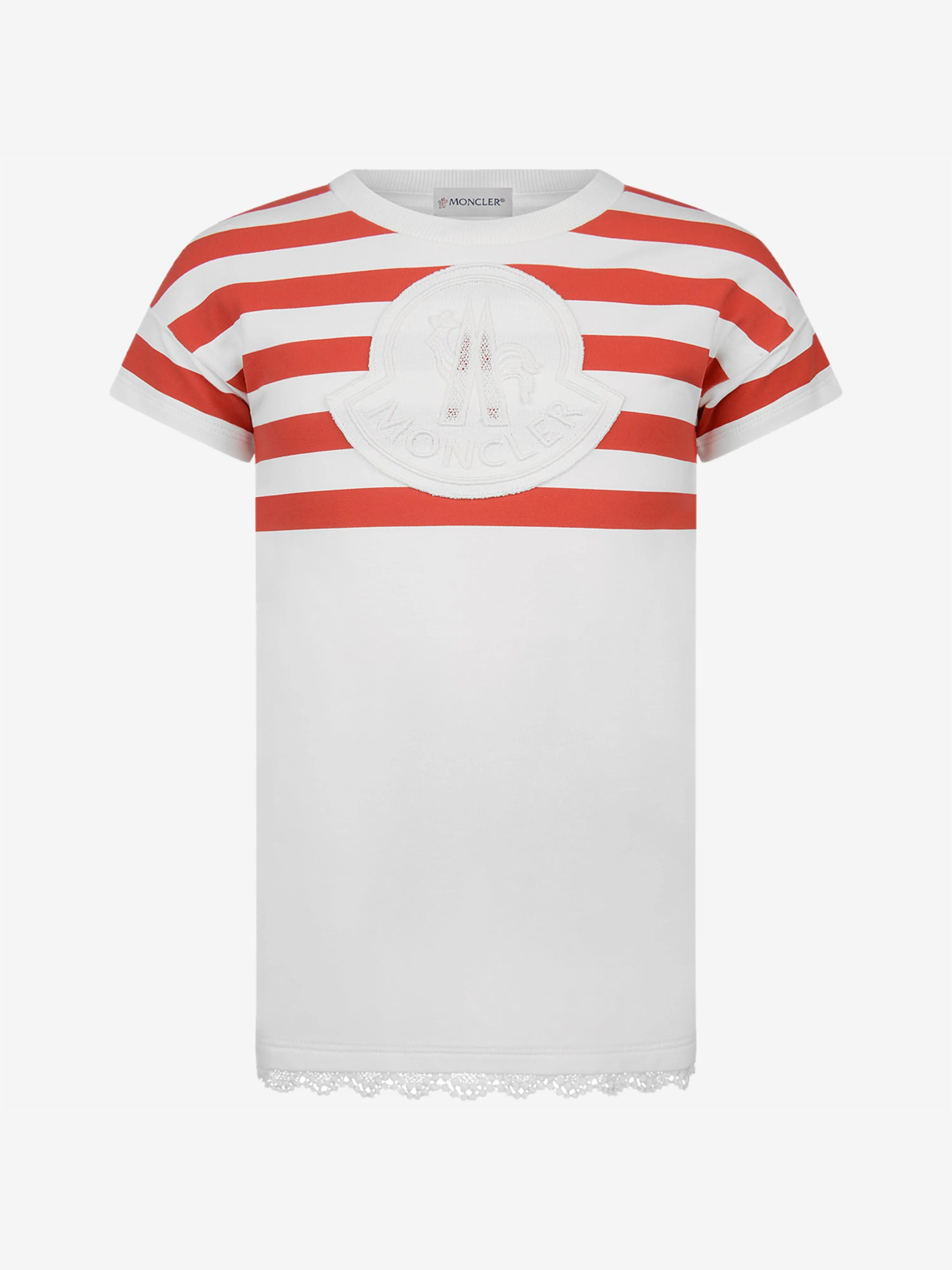 Moncler Enfant Mädchen Gestreiftes Kleid