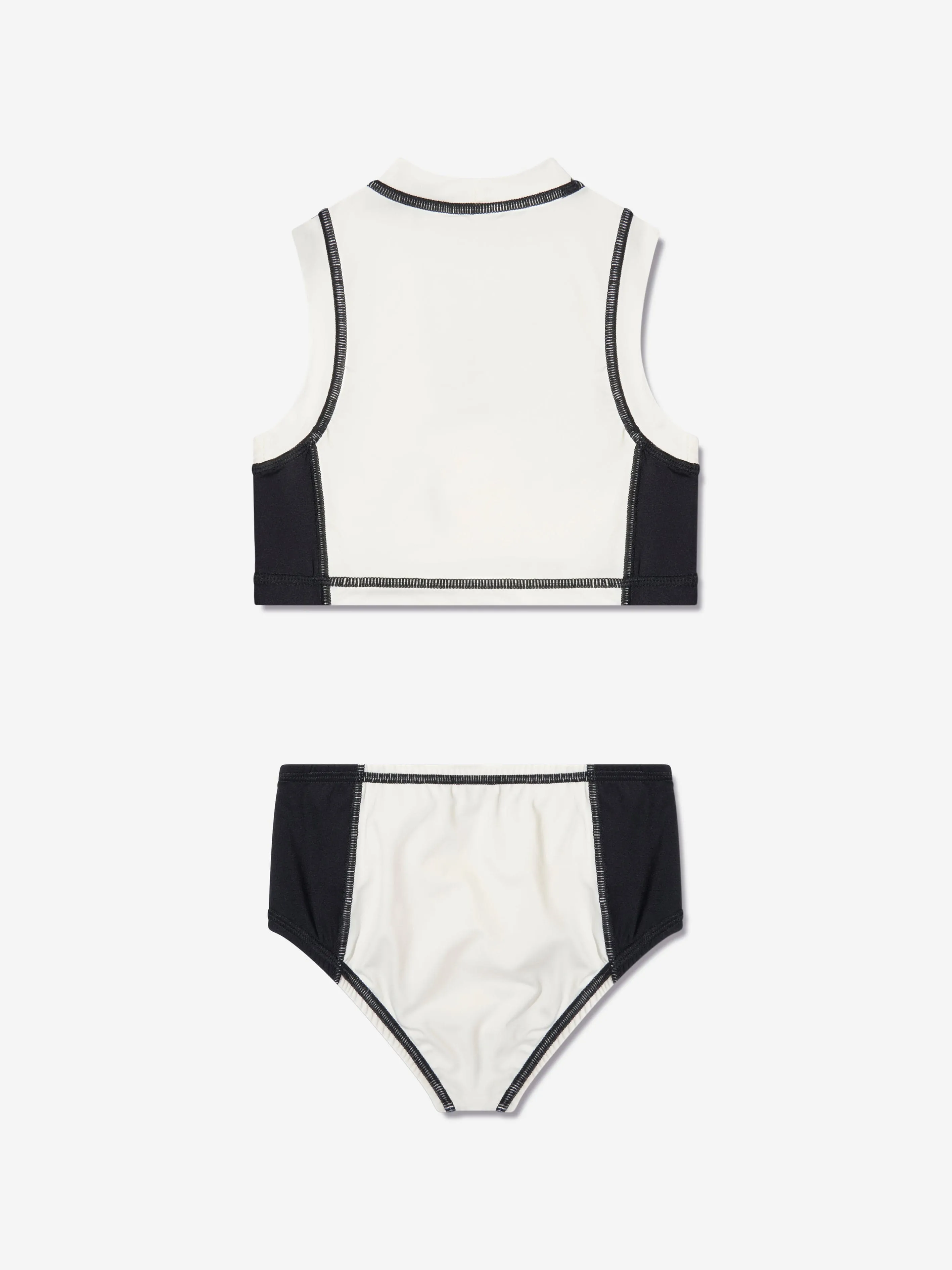 Moncler Enfant Mädchen Sonnenschutz-Tankini in Weiß