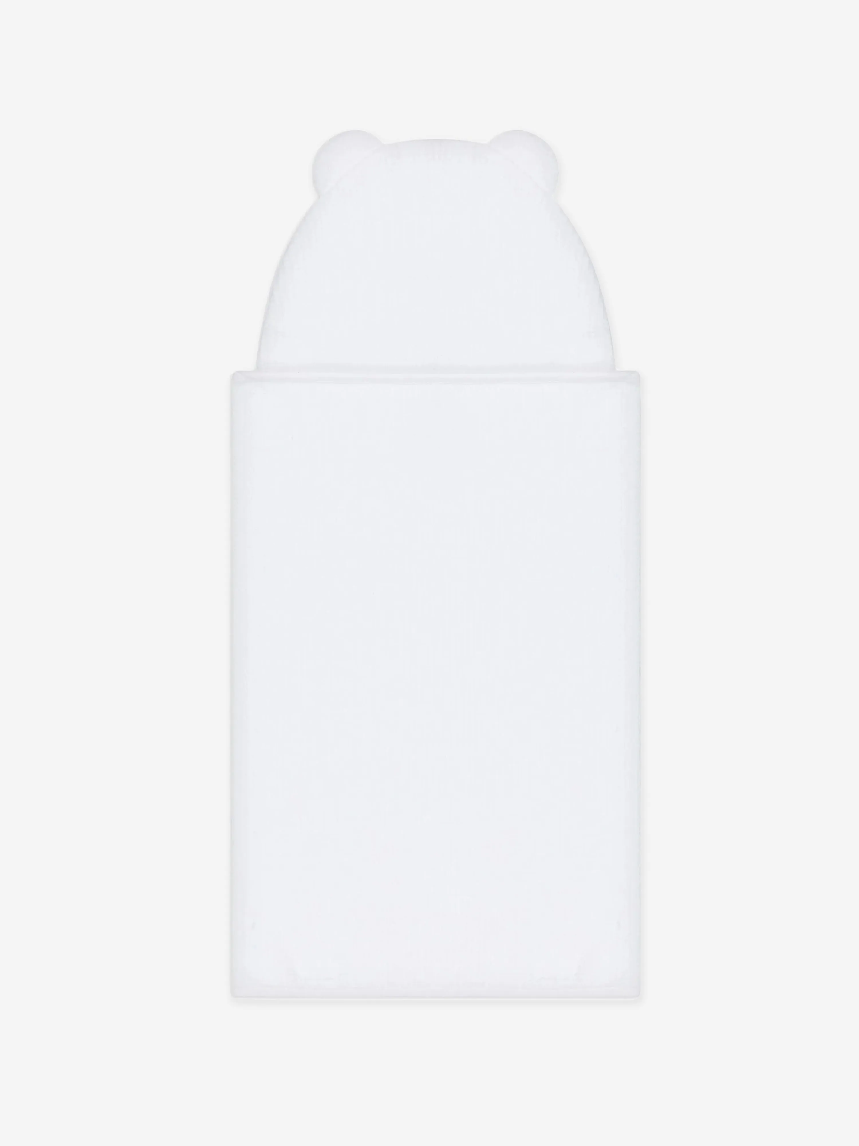 Moschino Baby Kapuzen-Badetuch mit Ohren in Weiß (131cm)