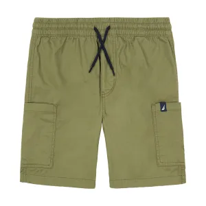 Nautica Cargo-Shorts für kleine Jungen zum Einfach-Anziehen in Tiefem Farn