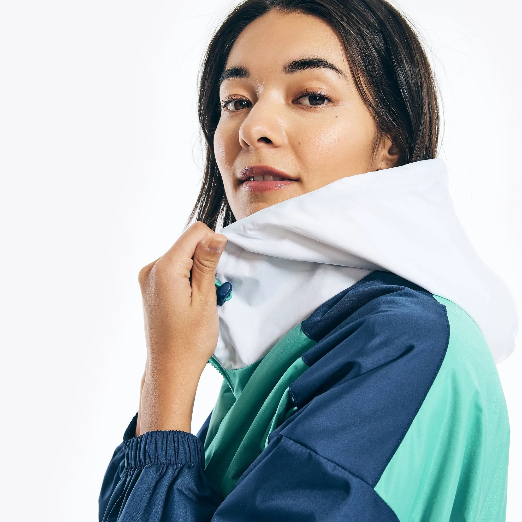 Nautica Damen Reissue Colorblock Peplum Jacke