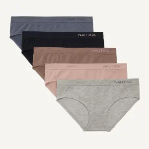 Nautica Damen Nahtlose Hipster Slips, 5er-Pack