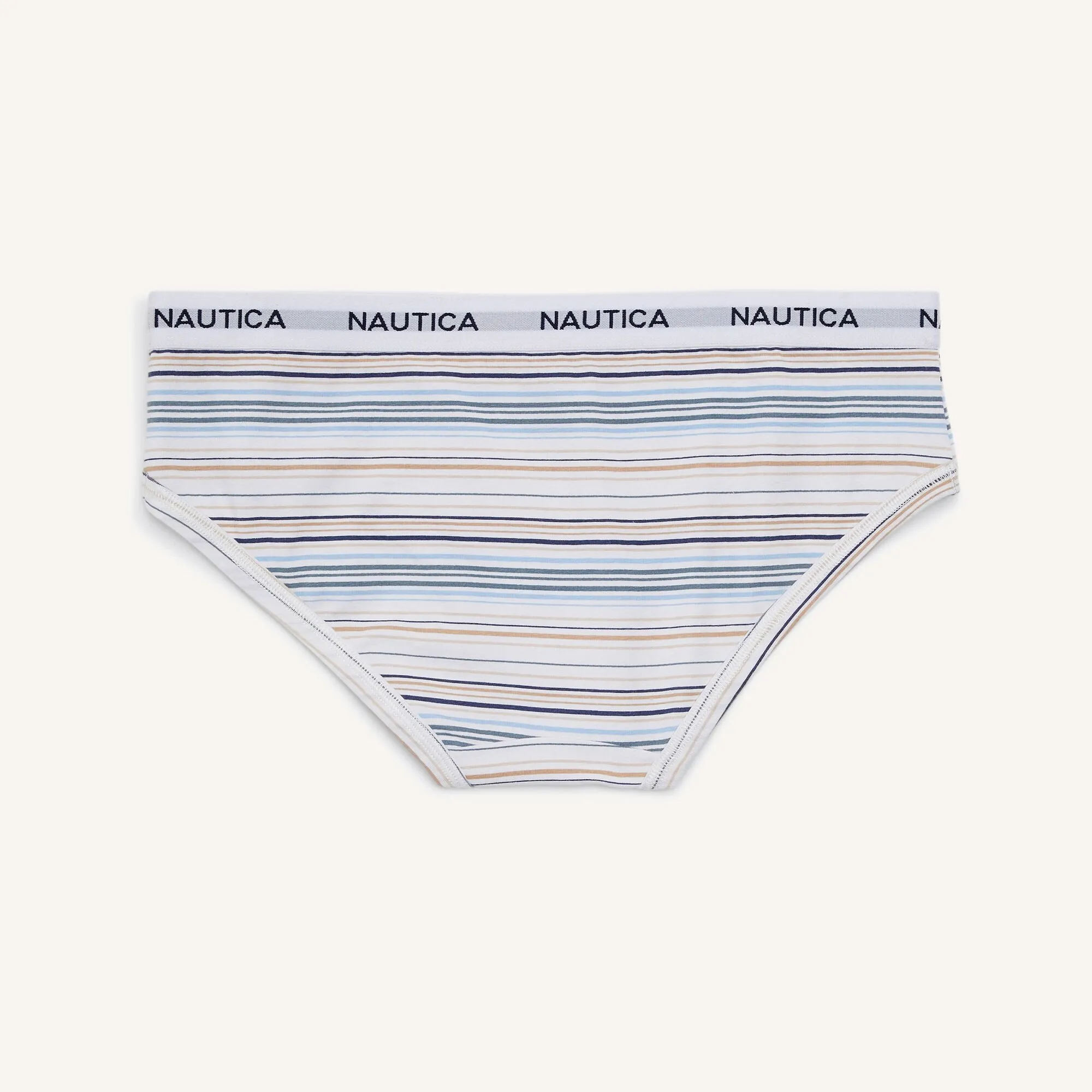 Nautica Damen Stretch-Baumwoll-Hipster-Slip, 4er-Pack