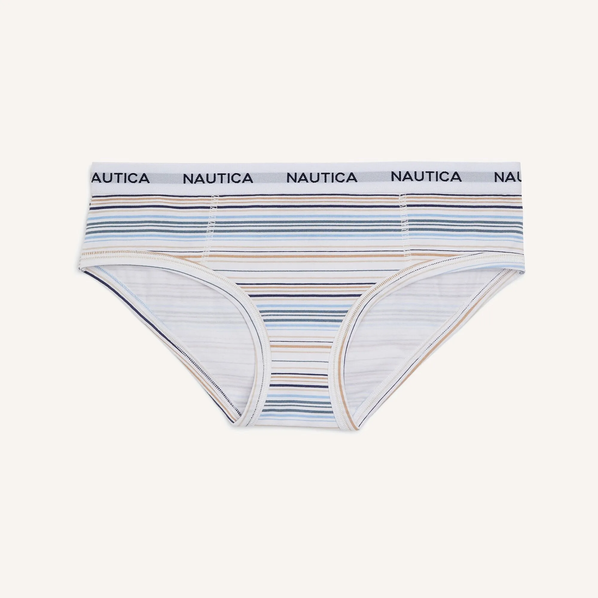 Nautica Damen Stretch-Baumwoll-Hipster-Slip, 4er-Pack