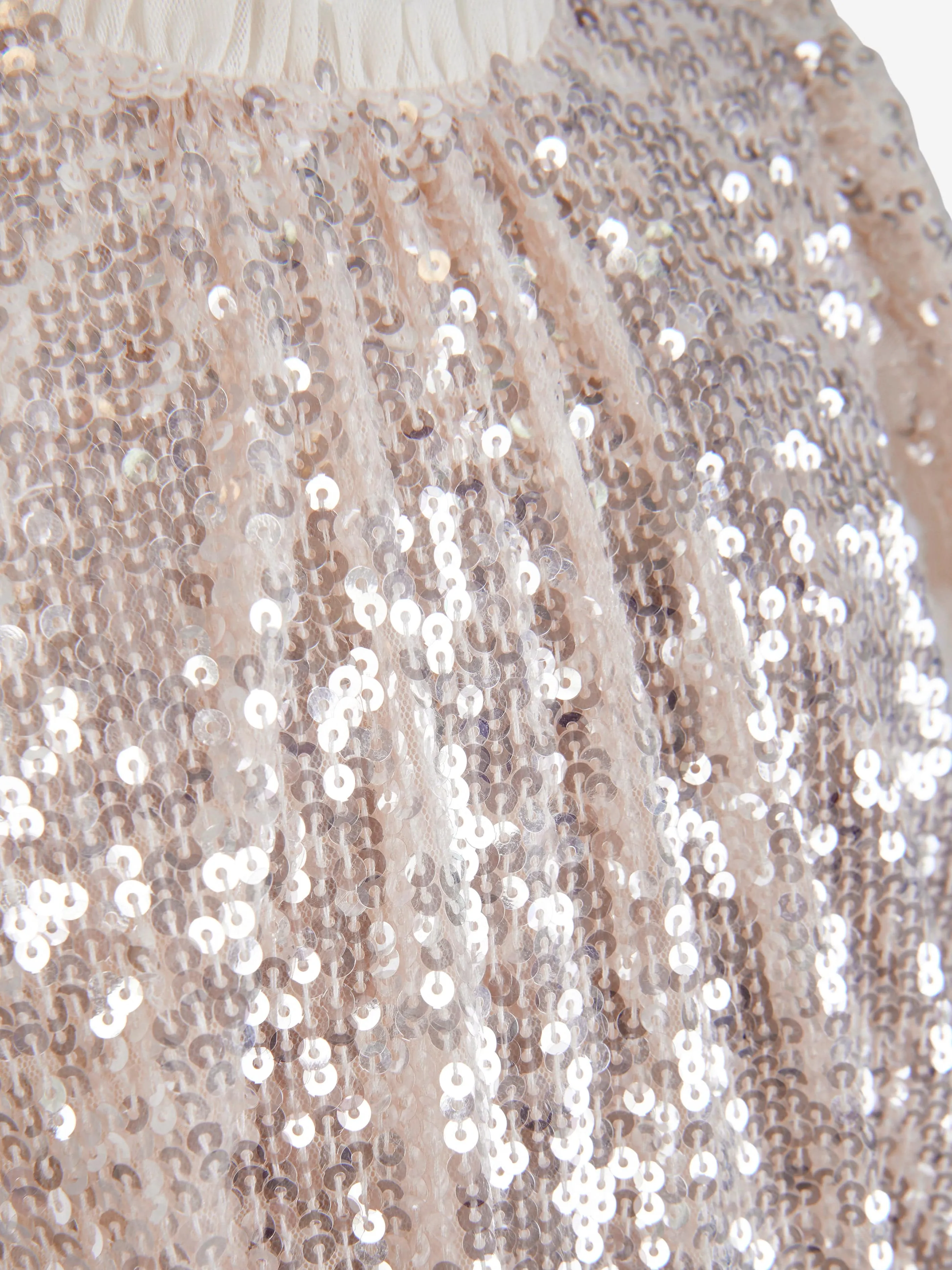 Needle & Thread Mädchen Mila Glanzkleid in Creme
