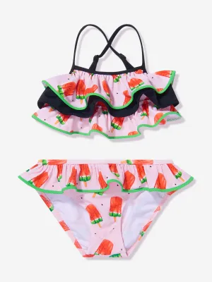 Nessi Byrd Mädchen Rüschen-Teddy-Bikini in Mehrfarbig