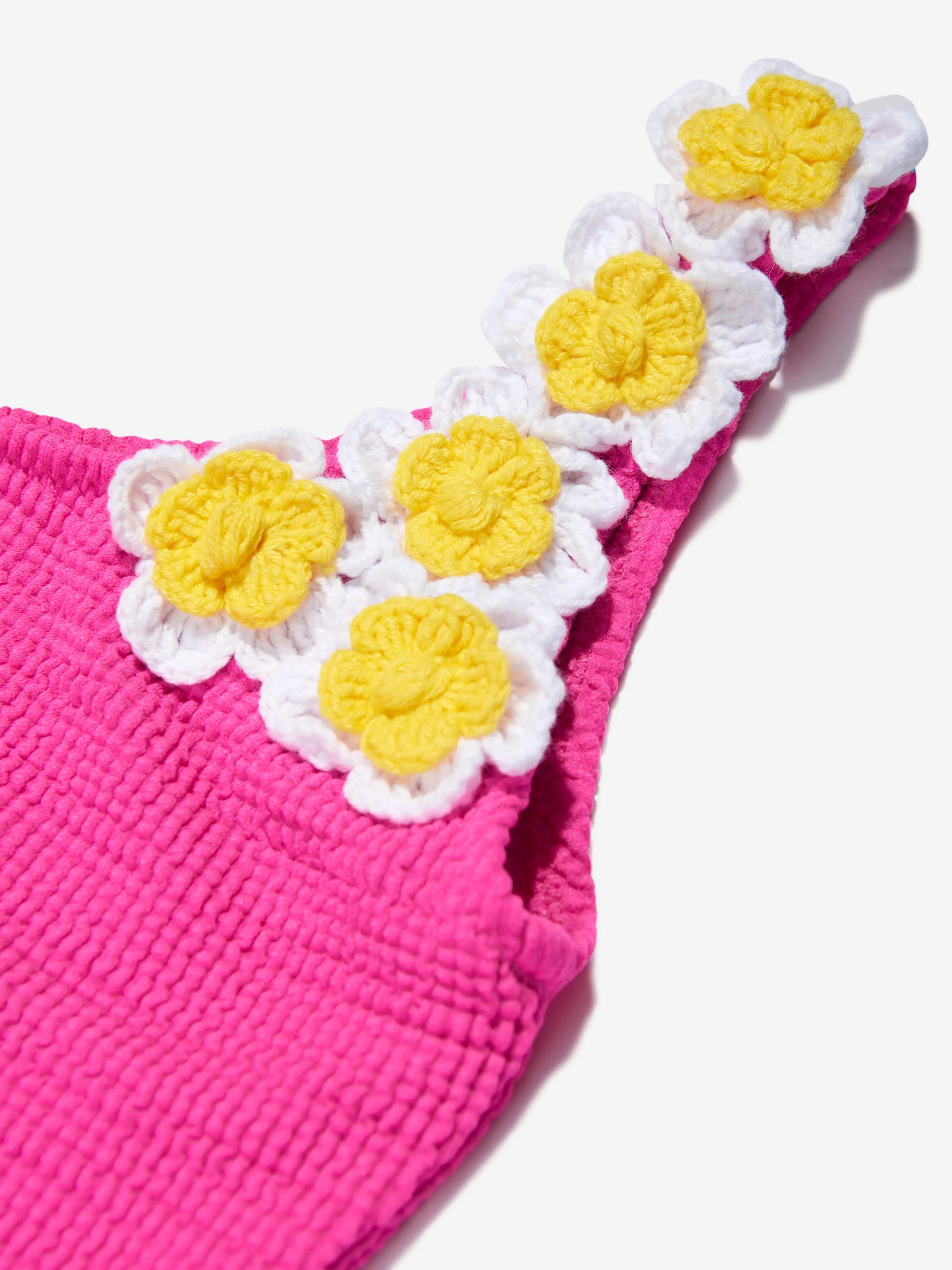 Nessi Byrd Mädchen Pinko Asymmetrischer Badeanzug in Rosa