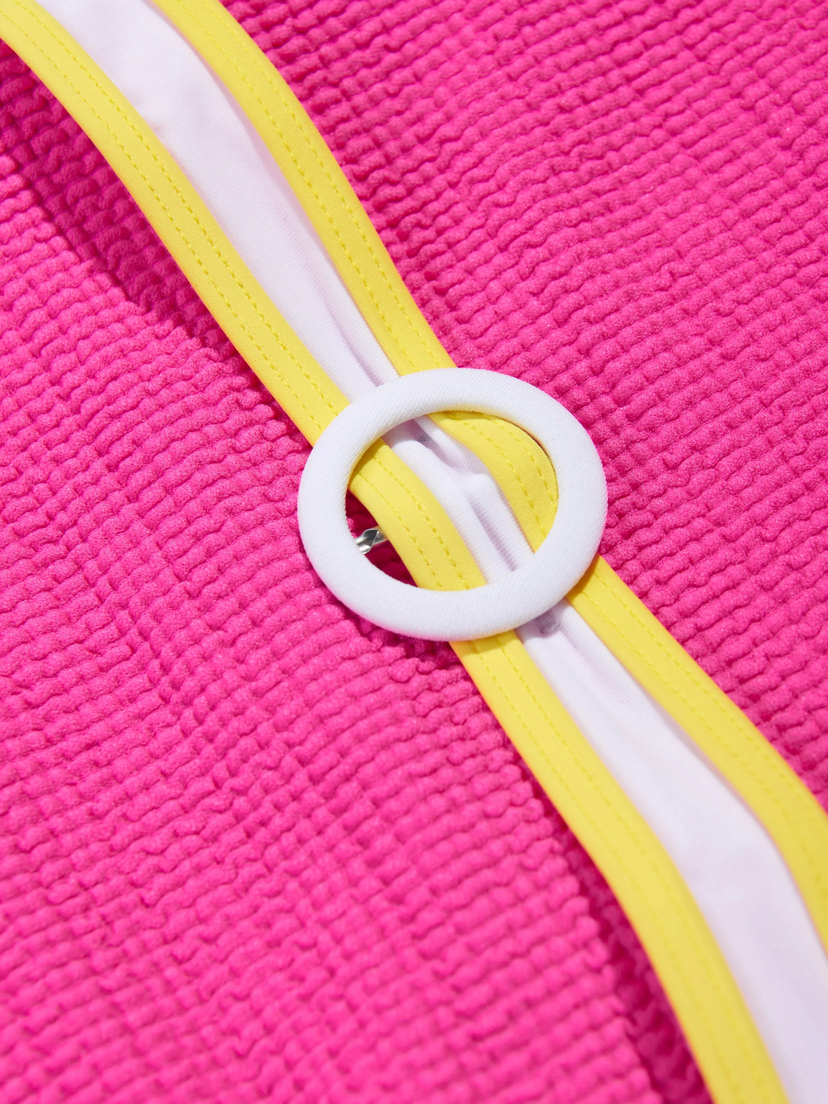 Nessi Byrd Mädchen Pinko Asymmetrischer Badeanzug in Rosa