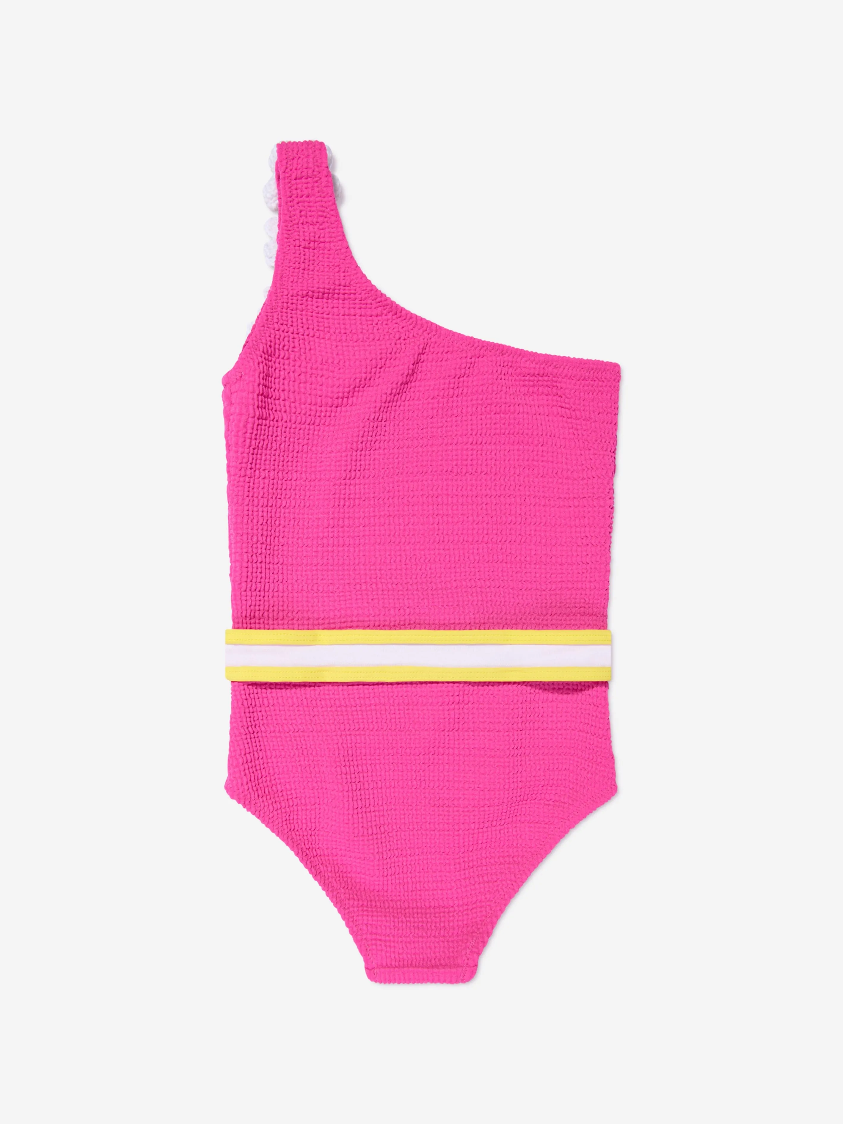 Nessi Byrd Mädchen Pinko Asymmetrischer Badeanzug in Rosa