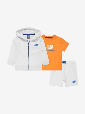 New Balance Jungen 3-teiliges Shorts-Set in Grau