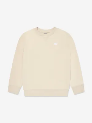 New Balance Jungen Sweatshirt mit kleinem Rückengrafik in Beige