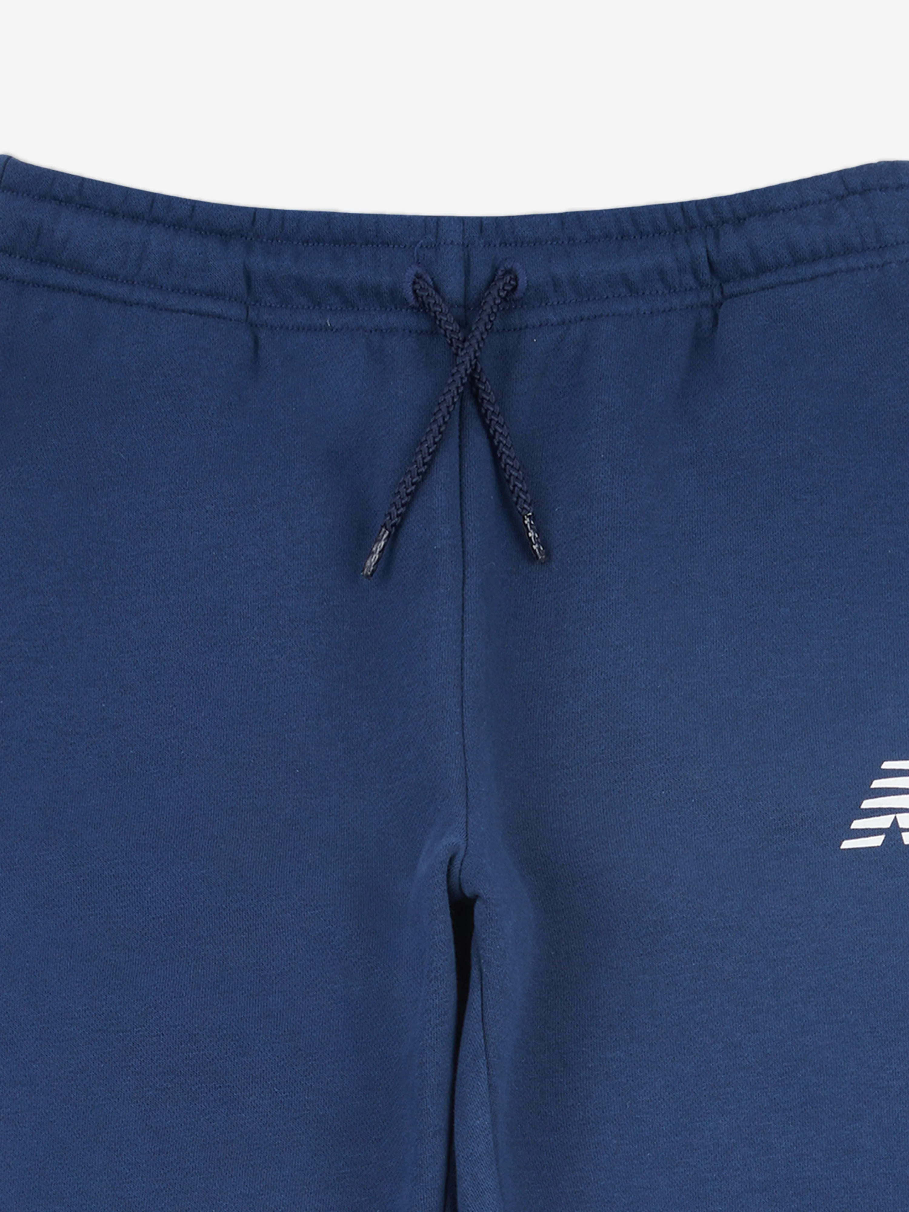 New Balance Jungen Brush Back Jogger mit gestapeltem Logo in Marineblau
