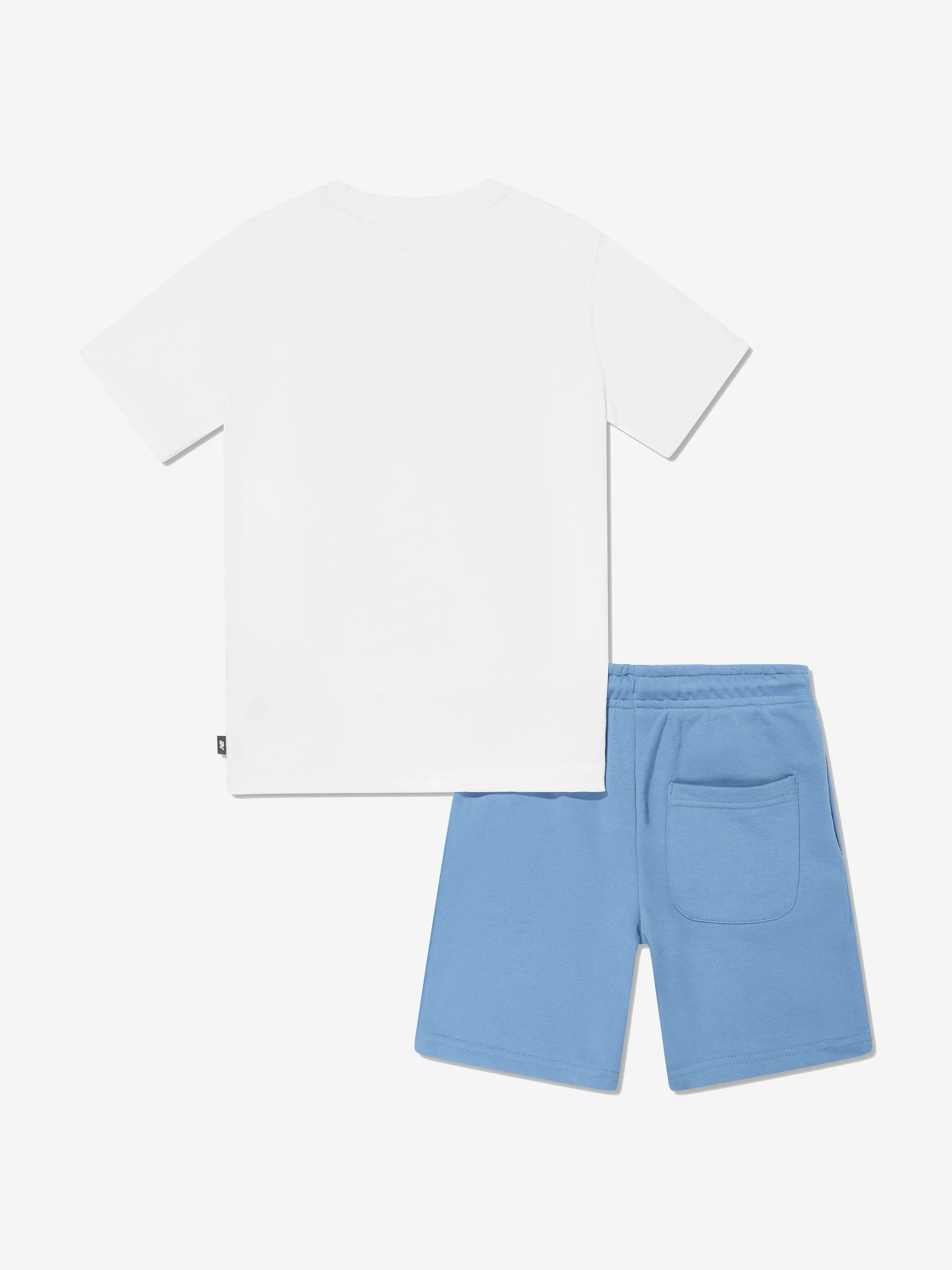 New Balance Jungen The System Grafik T-Shirt und Shorts Set in Weiß
