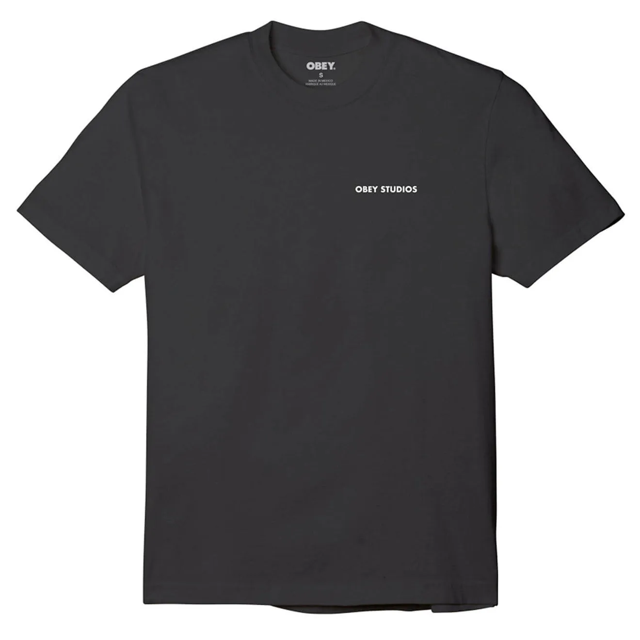 Obey Womens Falling Fruit T-Shirt Pigment Digital Schwarz