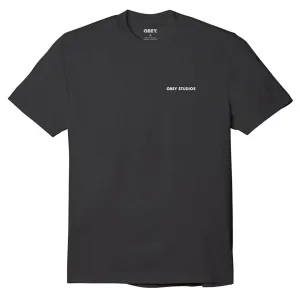 Obey Womens Falling Fruit T-Shirt Pigment Digital Schwarz