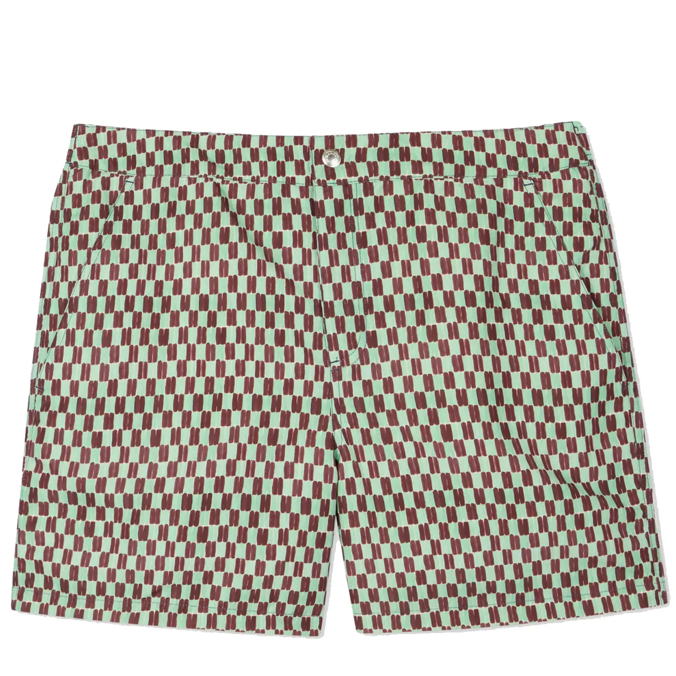 Paul Smith Badehose mit geometrischem Muster in Flaschengrün
