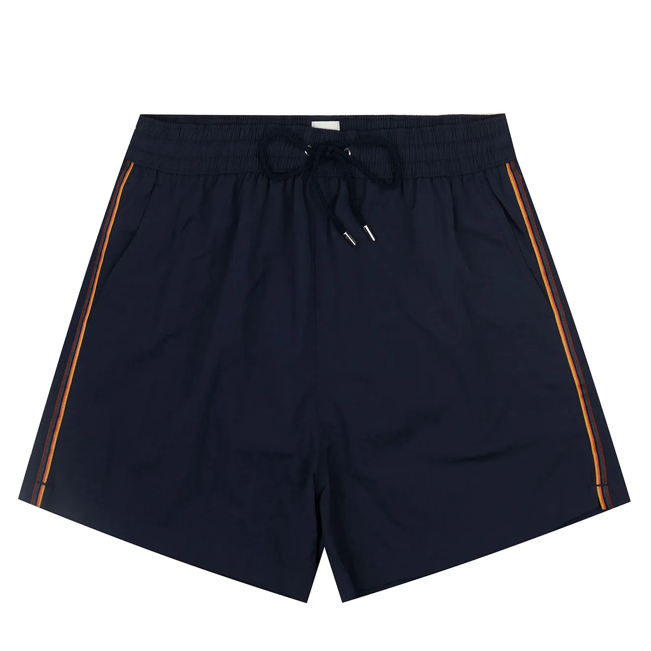 Paul Smith Badeshorts Einfarbig Mit Streifen Marineblau