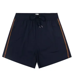 Paul Smith Badeshorts Einfarbig Mit Streifen Marineblau