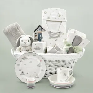 Personalisierter kleiner Luxus-Liebes-Babykorb - Neutral