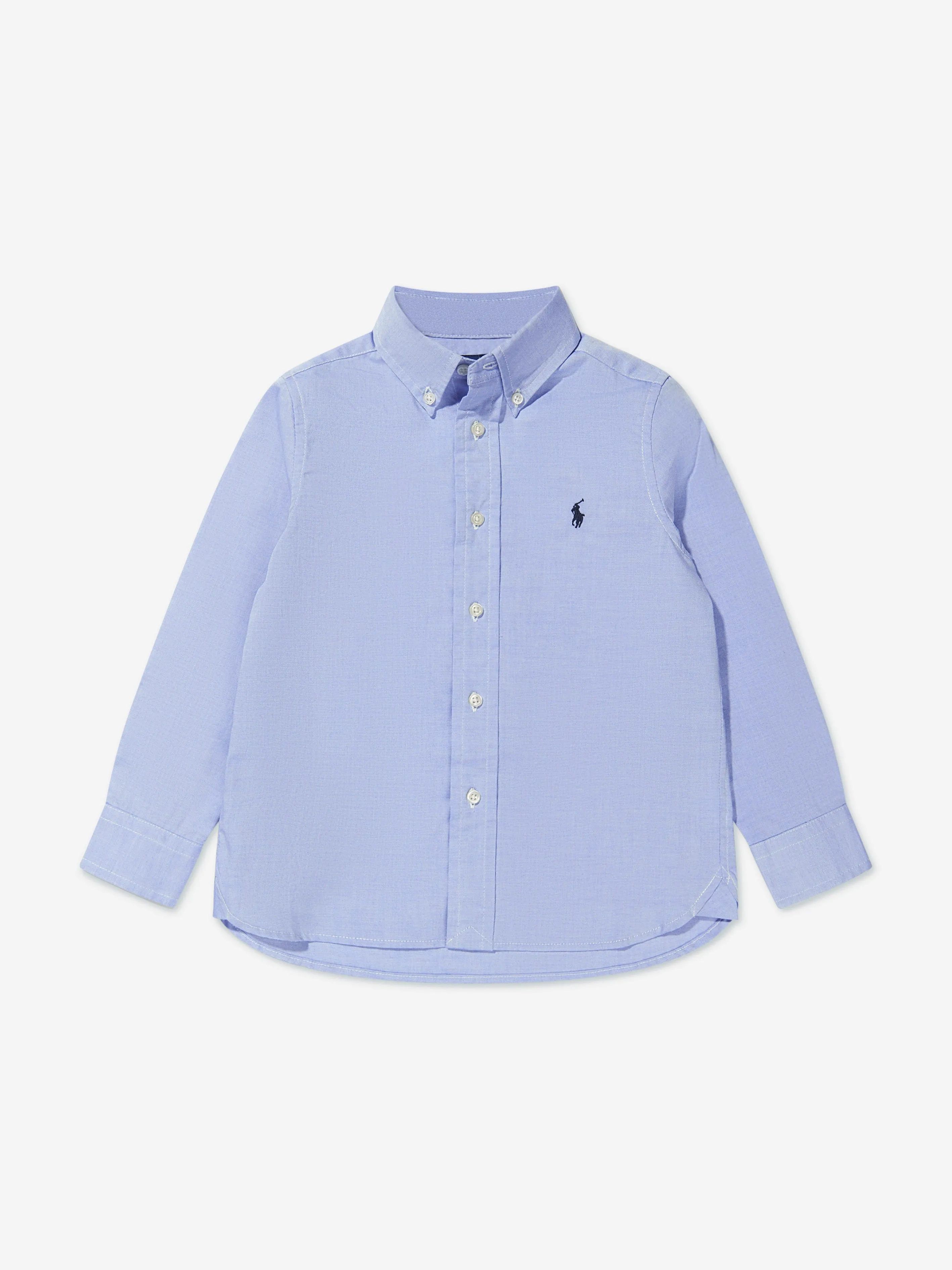 Ralph Lauren Jungen Blaues Baumwoll-Oxford-Hemd