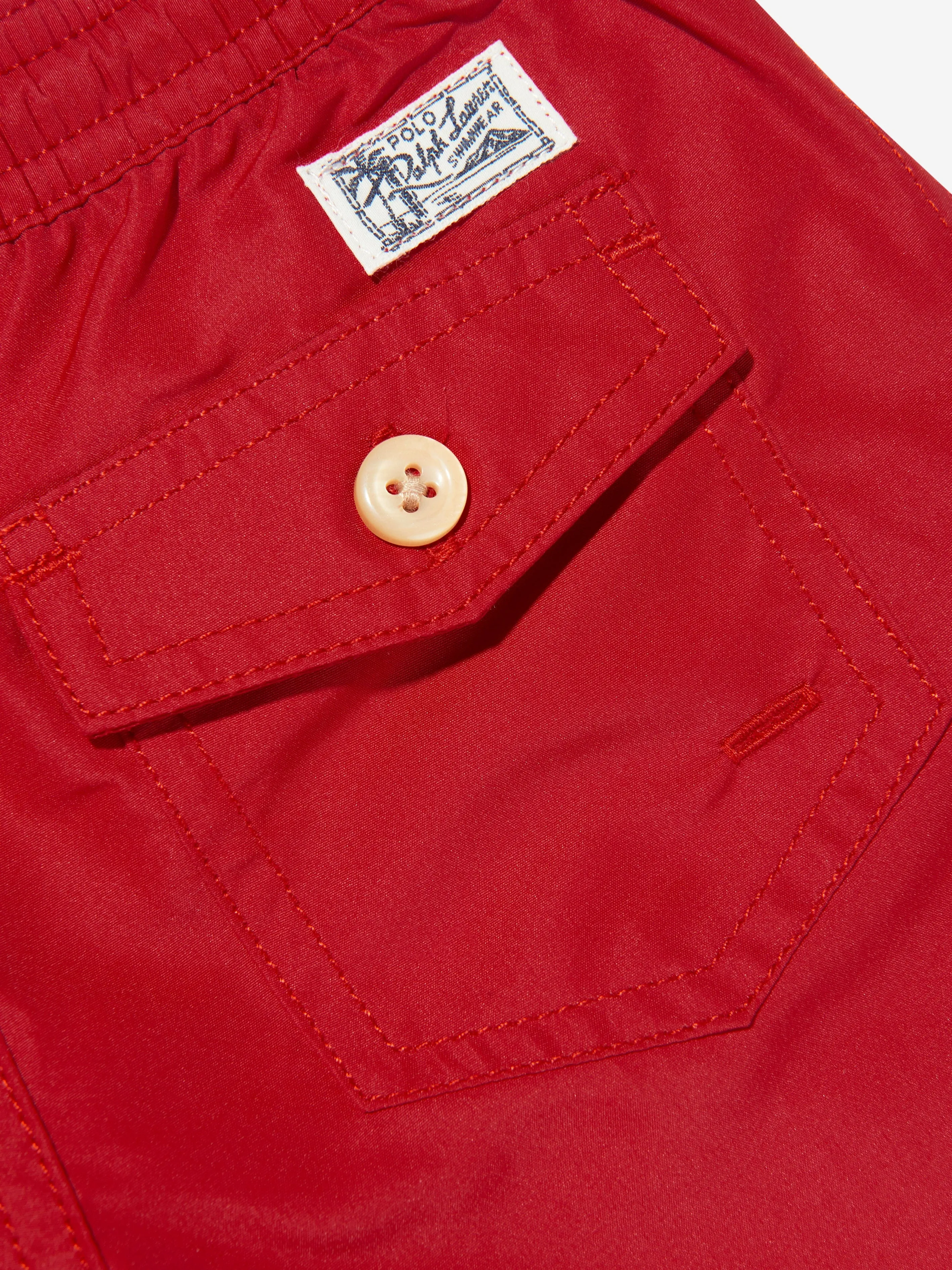 Ralph Lauren Jungen Logo Badeshorts in Rot