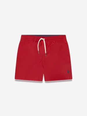 Ralph Lauren Jungen Logo Badeshorts in Rot