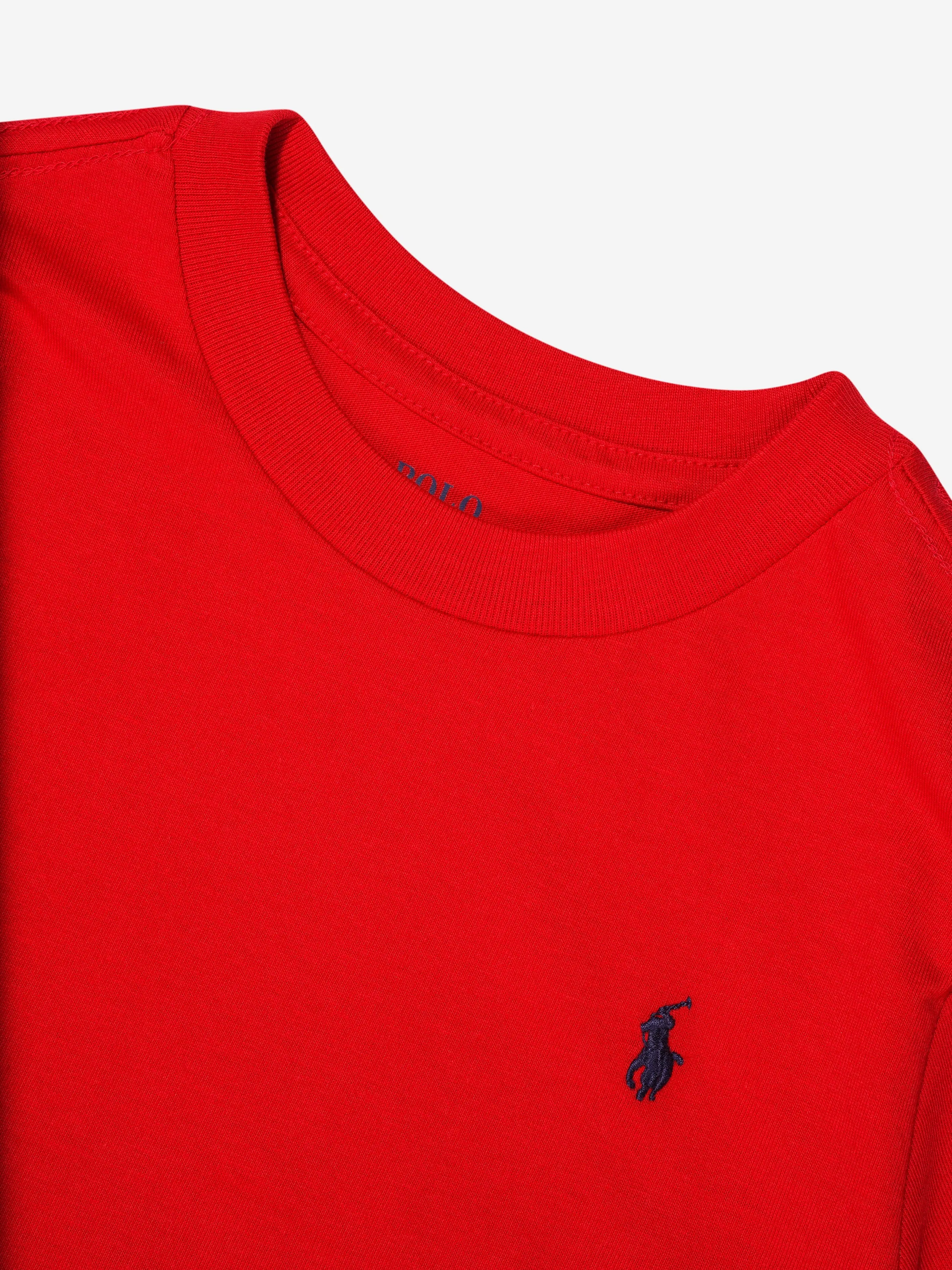 Ralph Lauren Jungen Logo T-Shirt in Rot