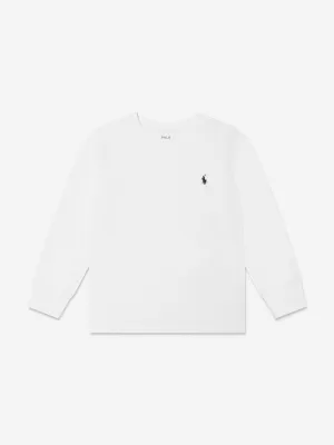 Ralph Jungen Langarm T-Shirt in Weiß