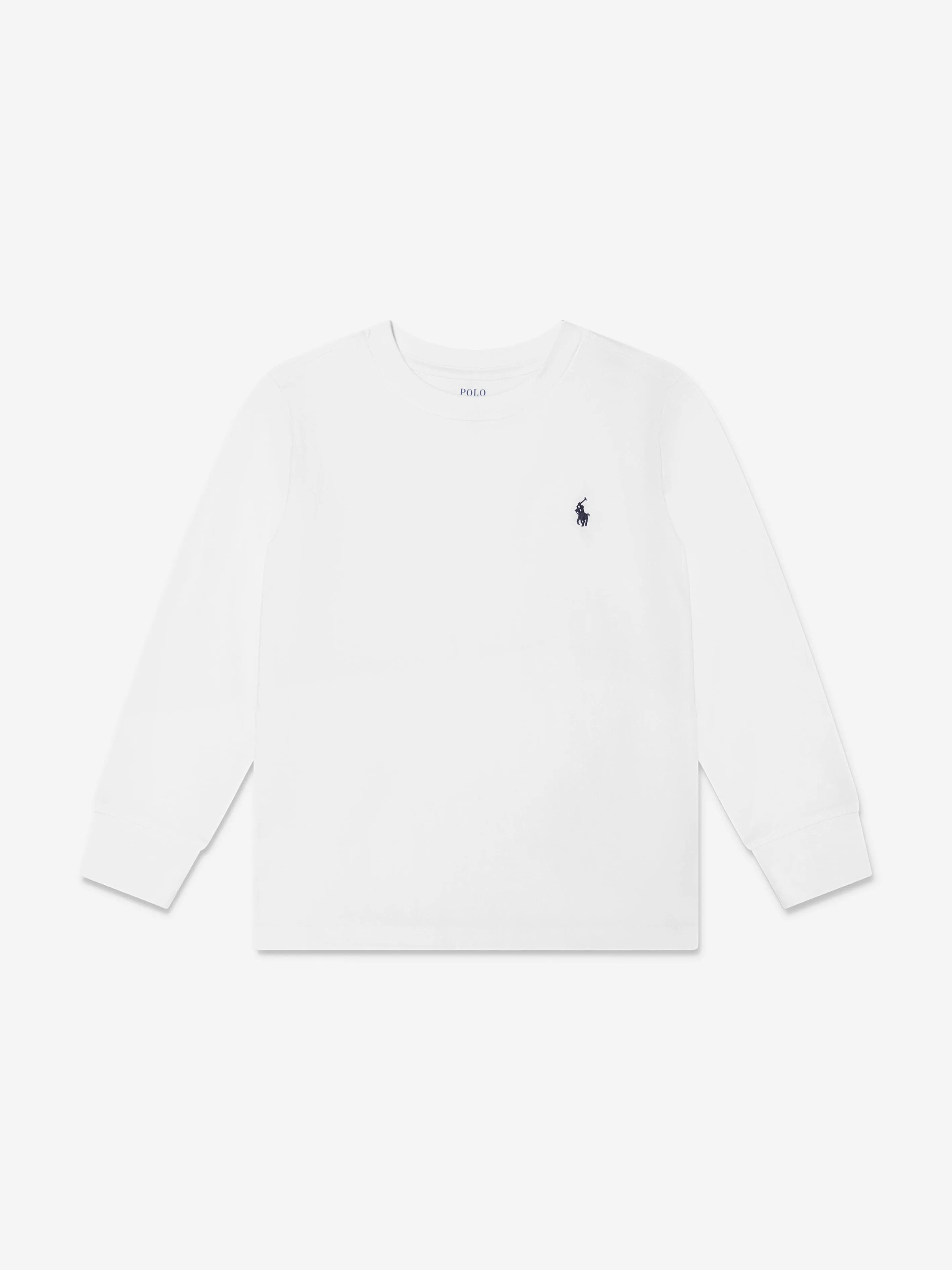 Ralph Jungen Langarm T-Shirt in Weiß