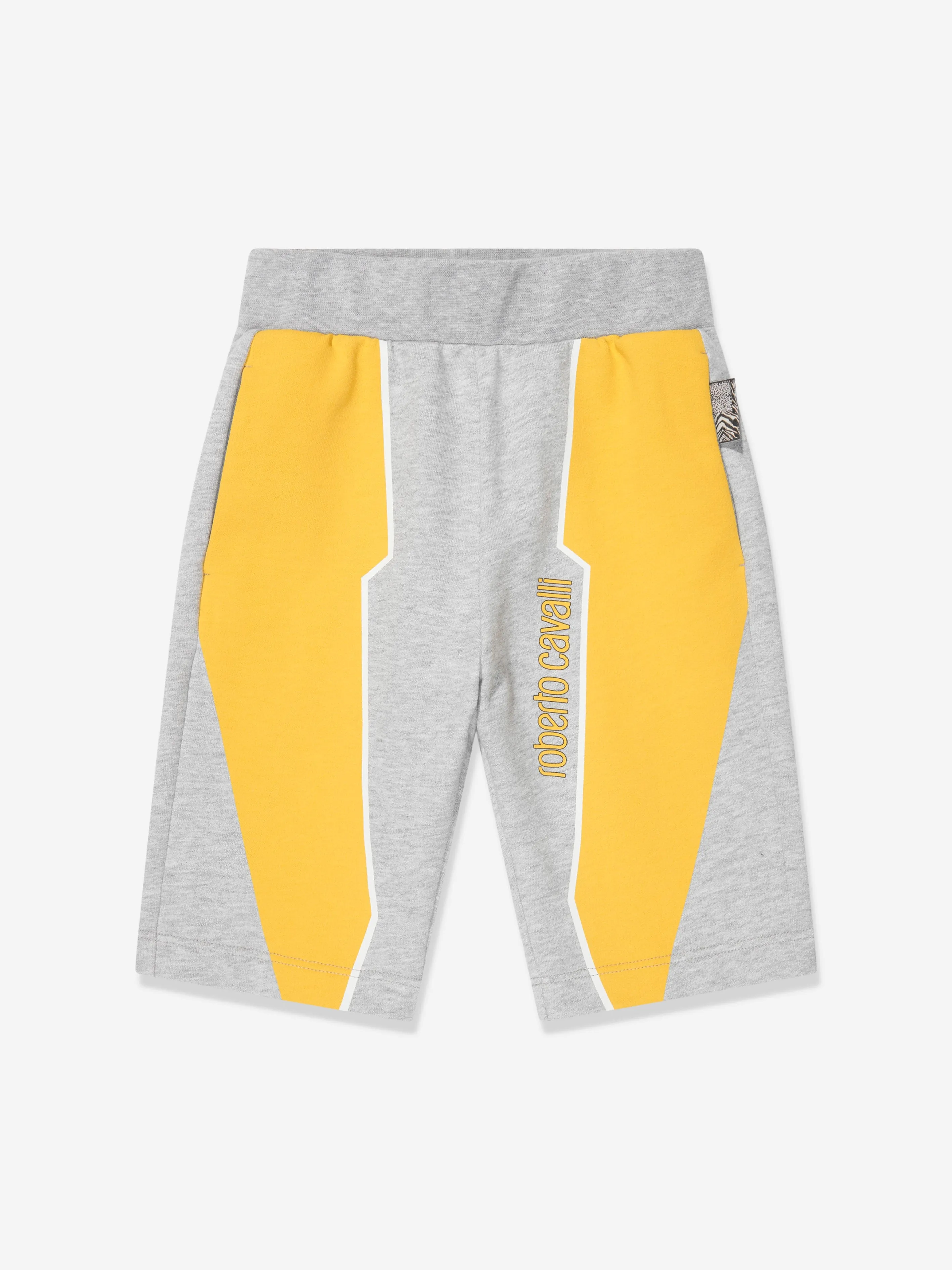 Roberto Cavalli Jungen Logo Shorts in Grau