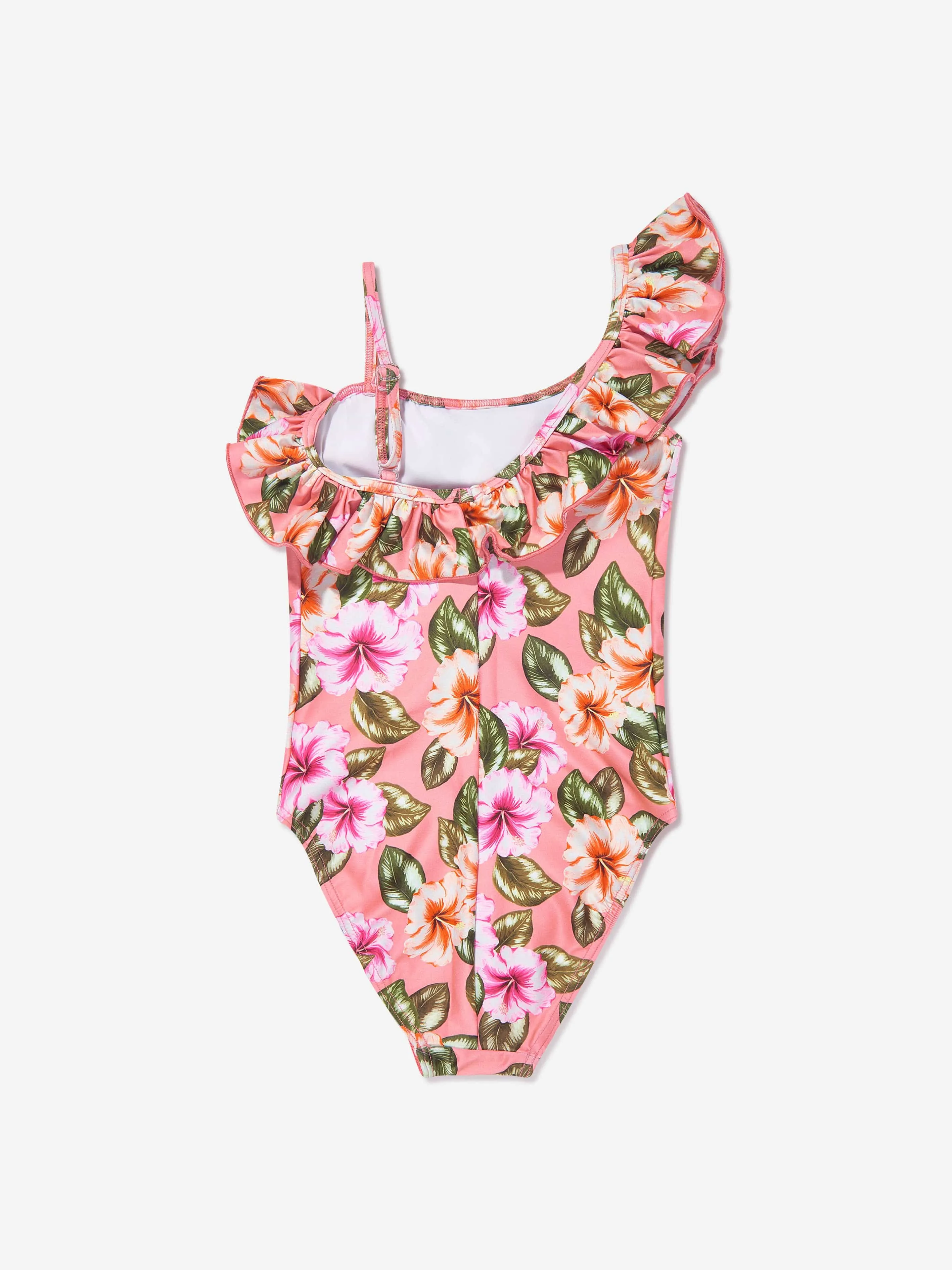 Selini Action Girls Blumen-Badeanzug in Rosa