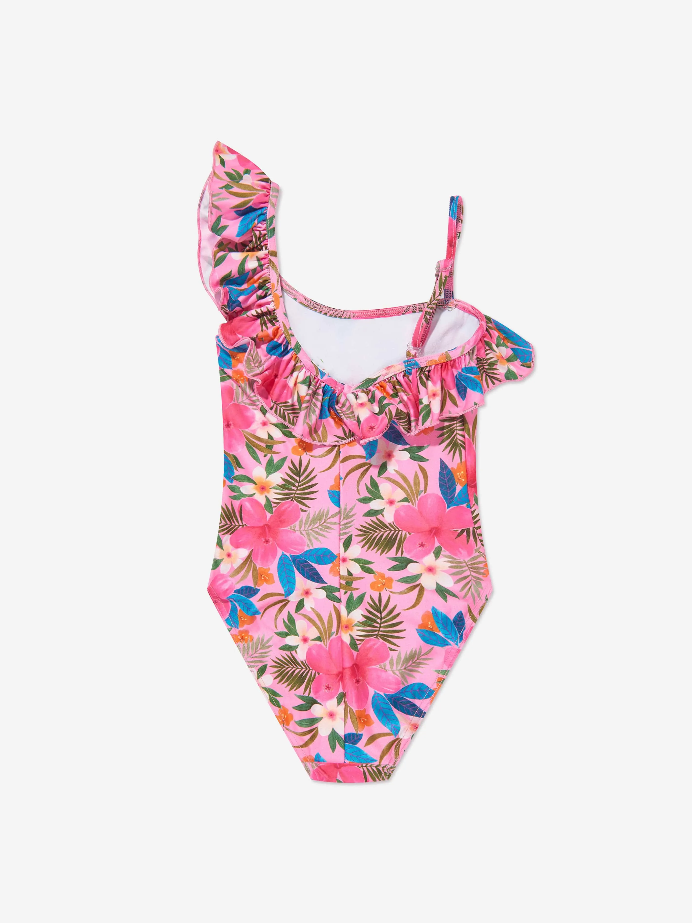 Selini Action Girls Blumen-Badeanzug in Rosa
