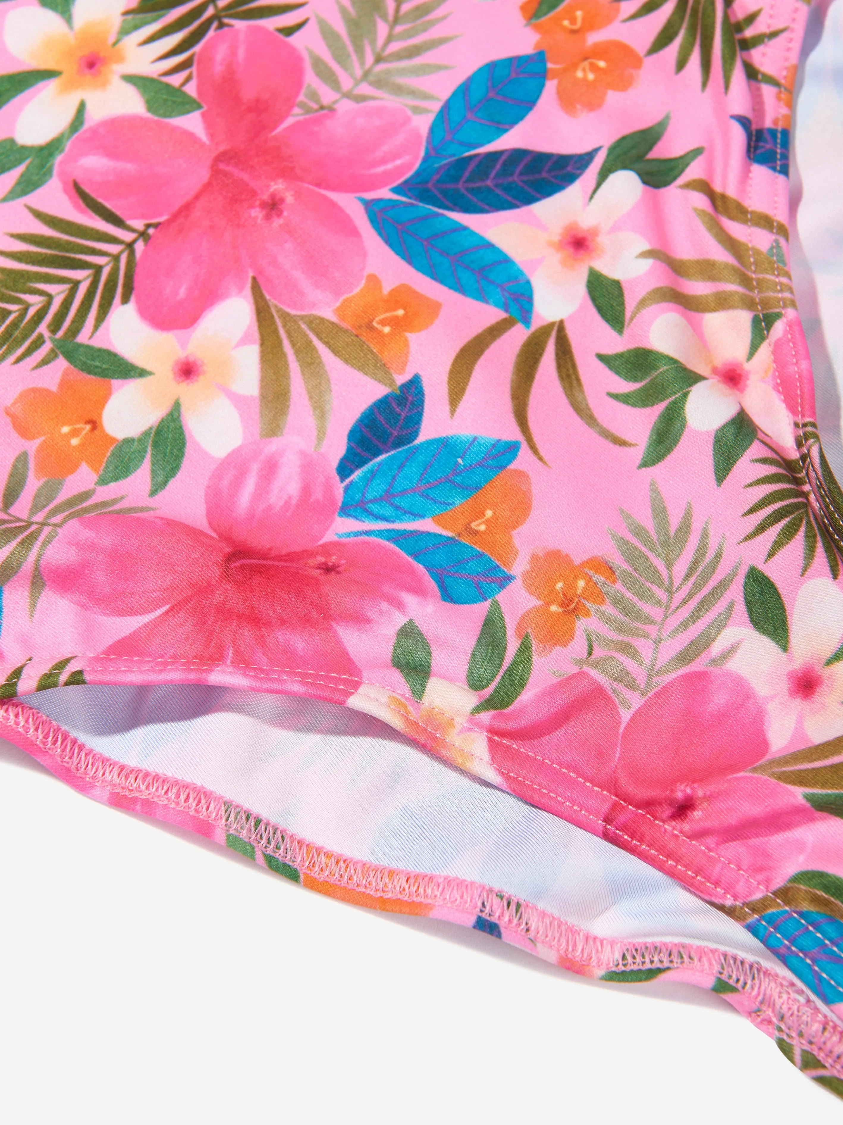 Selini Action Girls Blumen-Badeanzug in Rosa