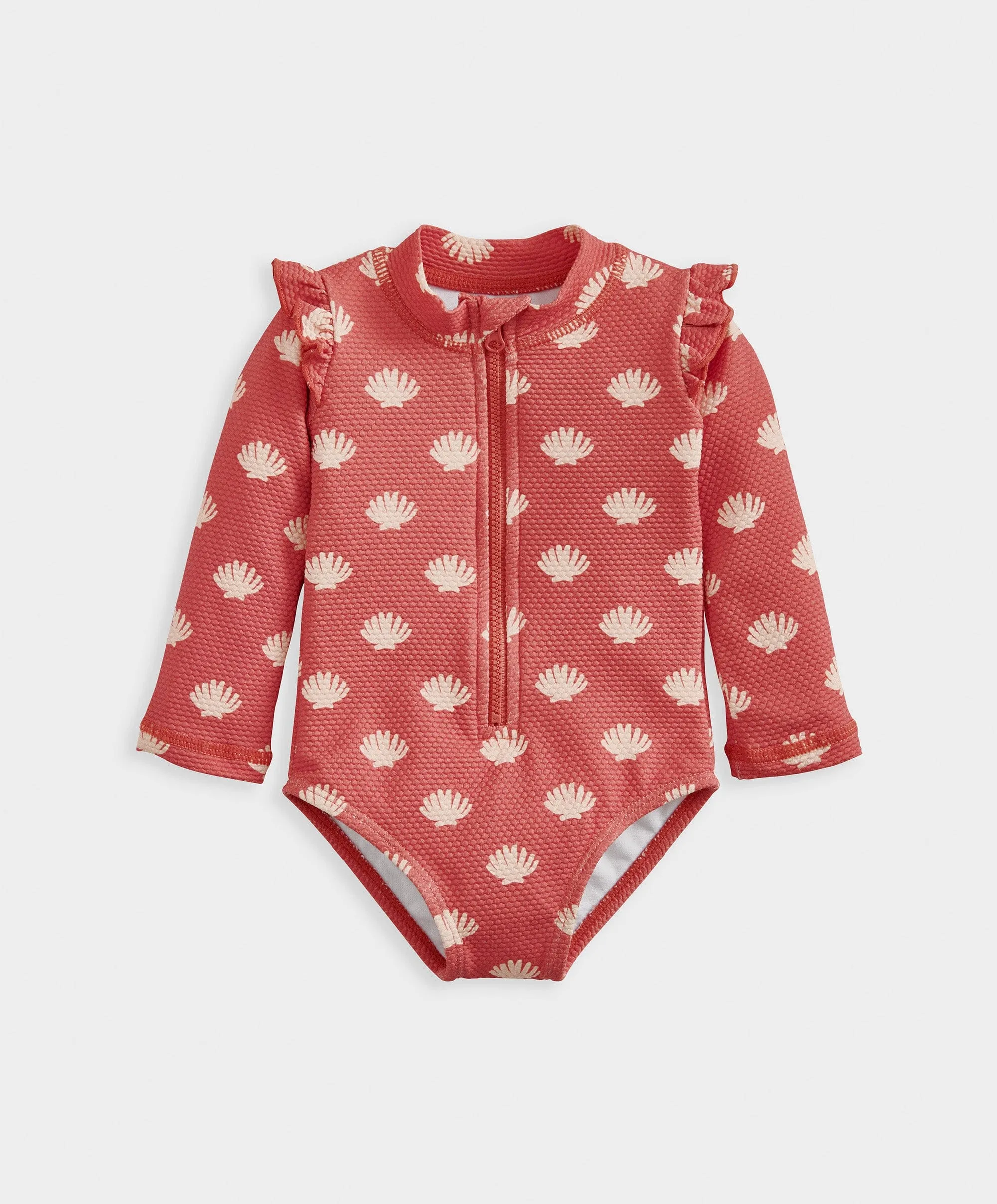 Shell All Over Print Langarm-Badeanzug für Babys, Kinder, Mamas & Papas